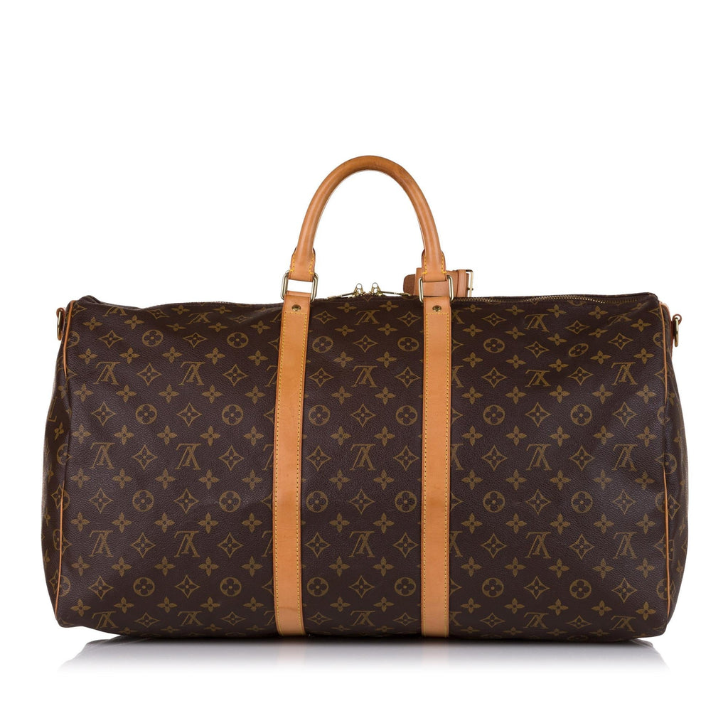Louis Vuitton Monogram Keepall Bandouliere 55 (SHG-35116)