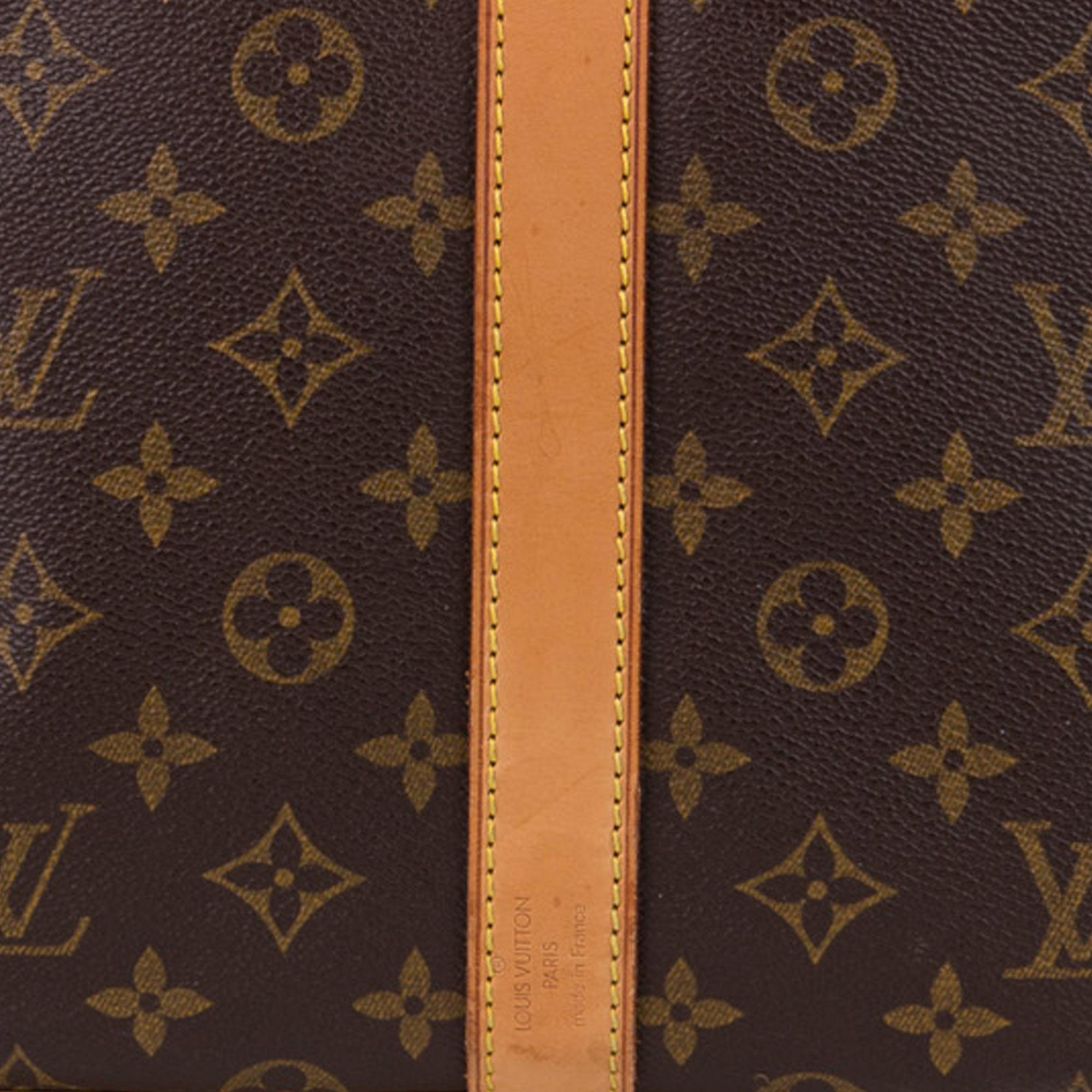 Louis Vuitton Monogram Keepall Bandouliere 55 (SHG-35116)