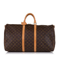 Louis Vuitton Monogram Keepall Bandouliere 55 (SHG-35116)