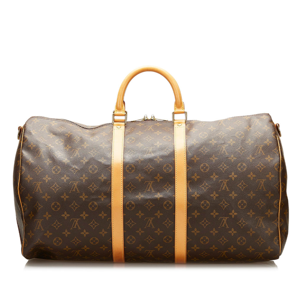 Louis Vuitton Monogram Keepall Bandouliere 55 (SHG-35771)