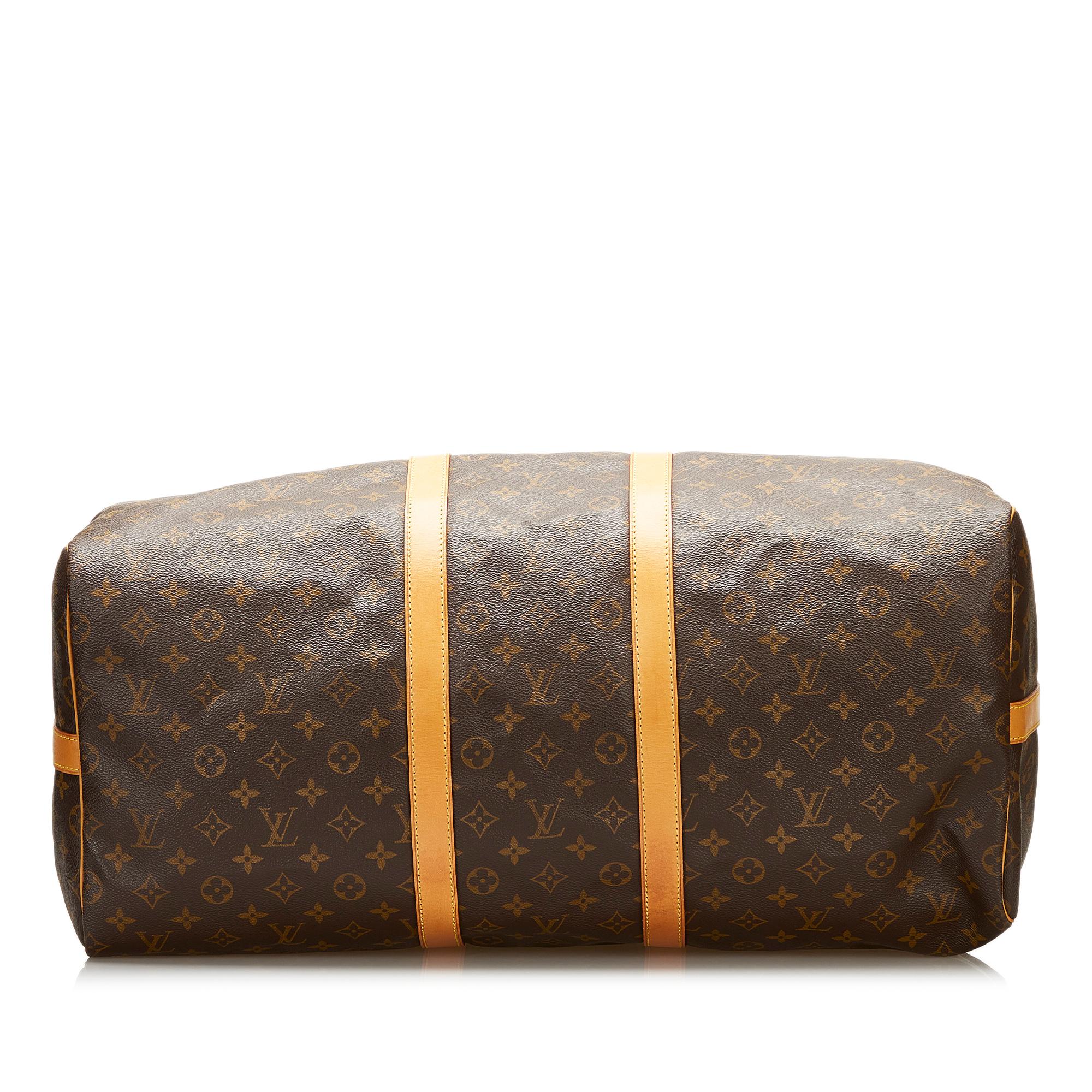 Louis Vuitton Monogram Keepall Bandouliere 55 (SHG-35771)