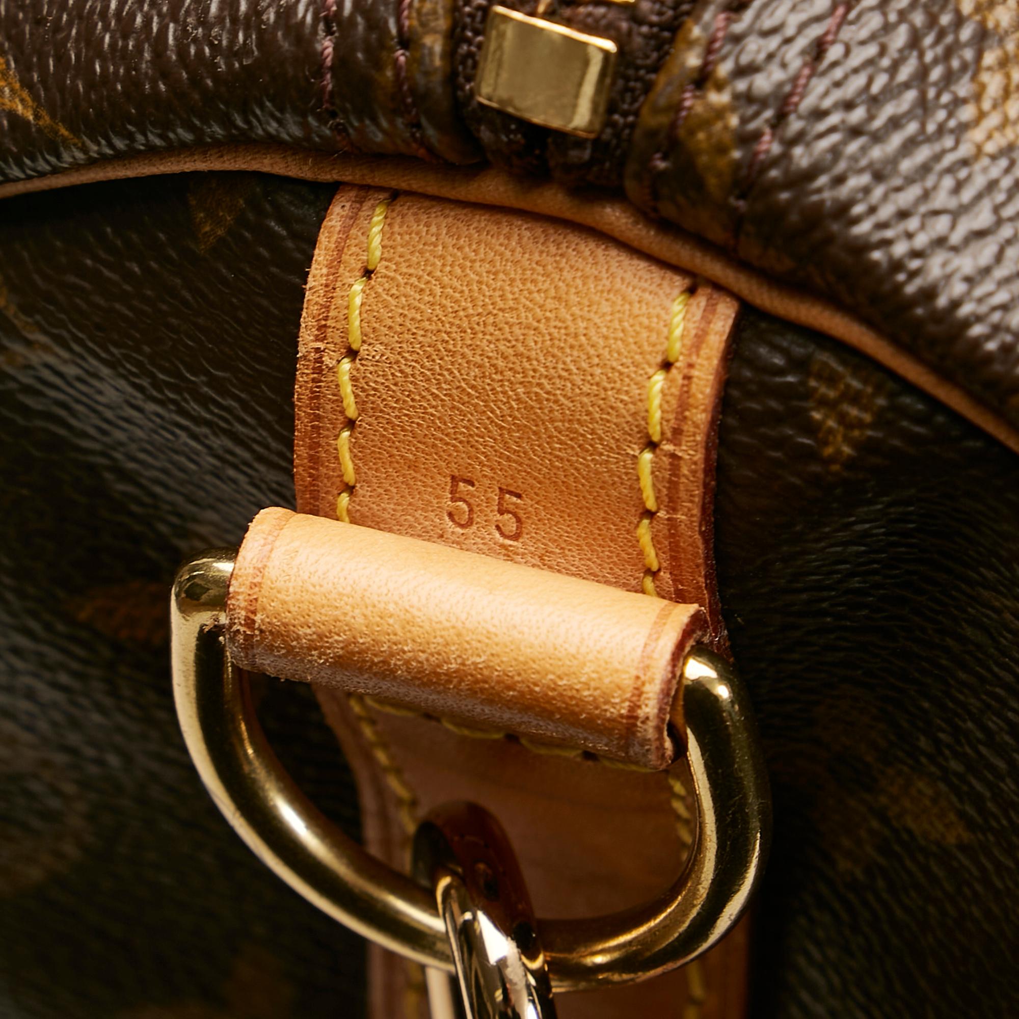 Louis Vuitton Monogram Keepall Bandouliere 55 (SHG-35771)