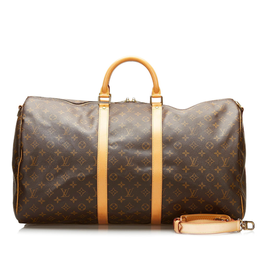 Louis Vuitton Monogram Keepall Bandouliere 55 (SHG-35771)