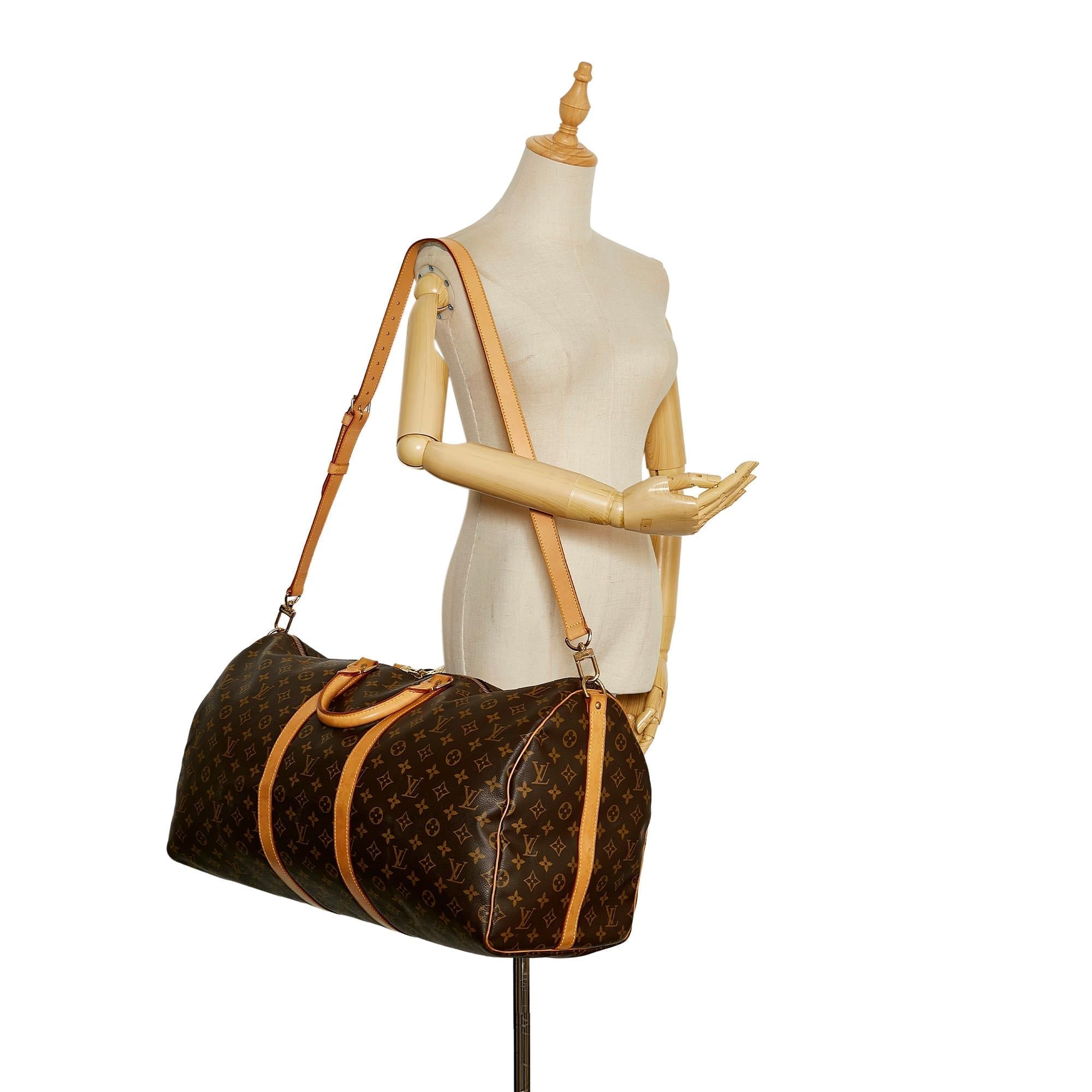 Louis Vuitton Monogram Keepall Bandouliere 55 (SHG-8E74Fu)
