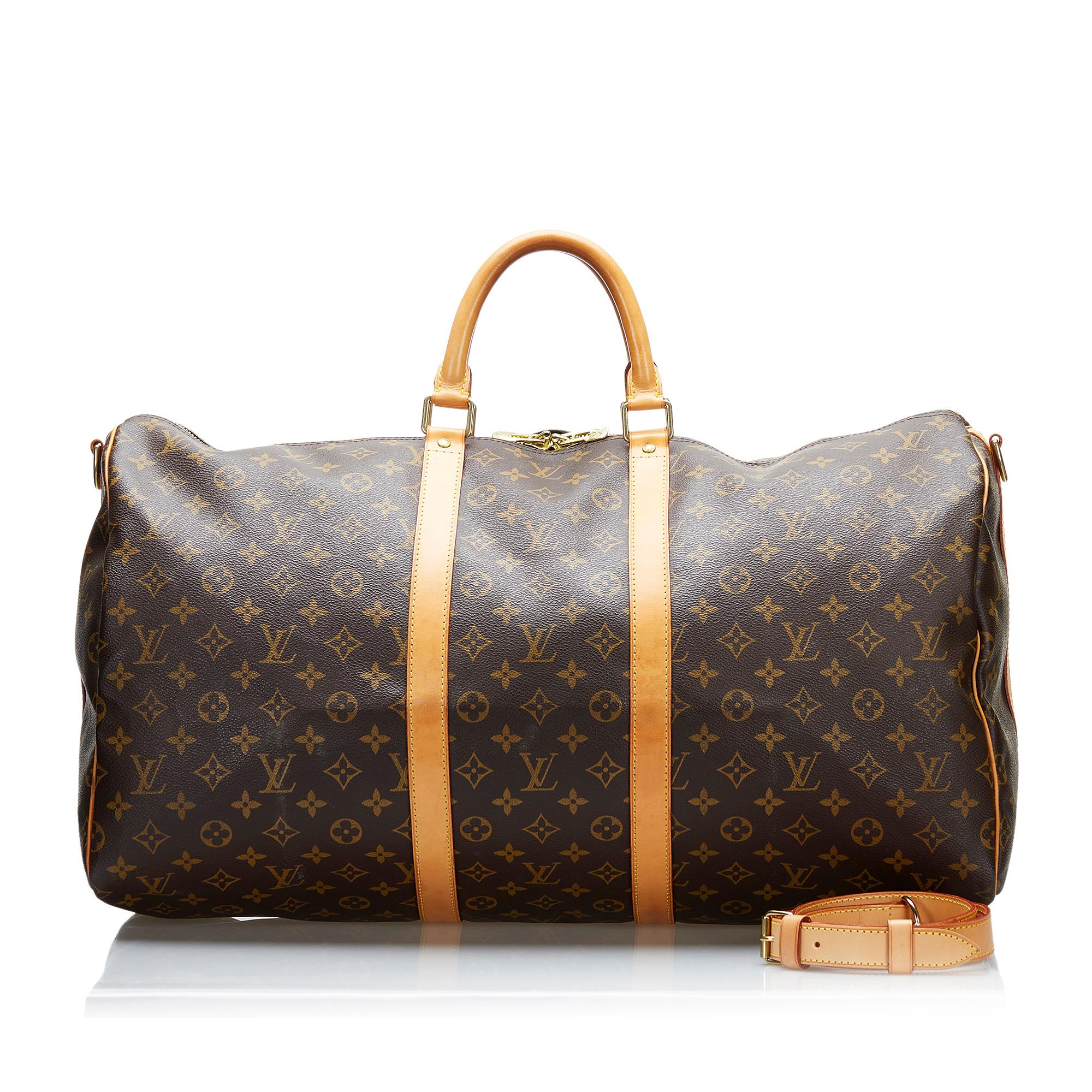 Louis Vuitton Monogram Keepall Bandouliere 55 (SHG-8E74Fu)