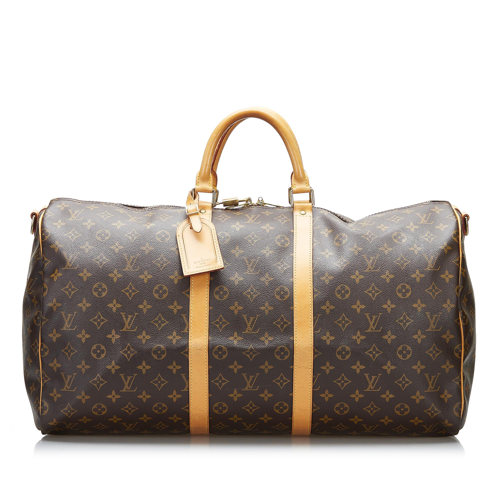 Louis Vuitton Monogram Keepall Bandouliere 55 (SHG-SSGB8q)