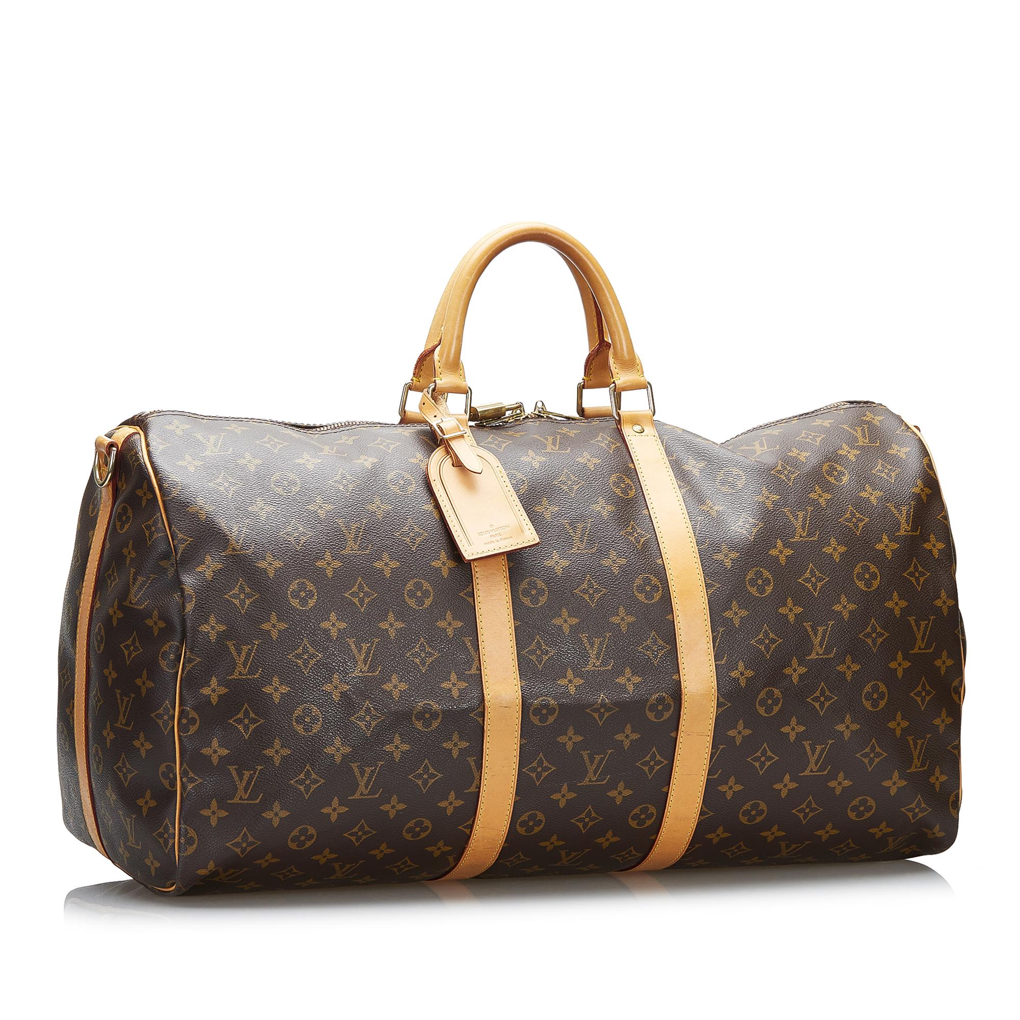 Louis Vuitton Monogram Keepall Bandouliere 55 (SHG-SSGB8q)