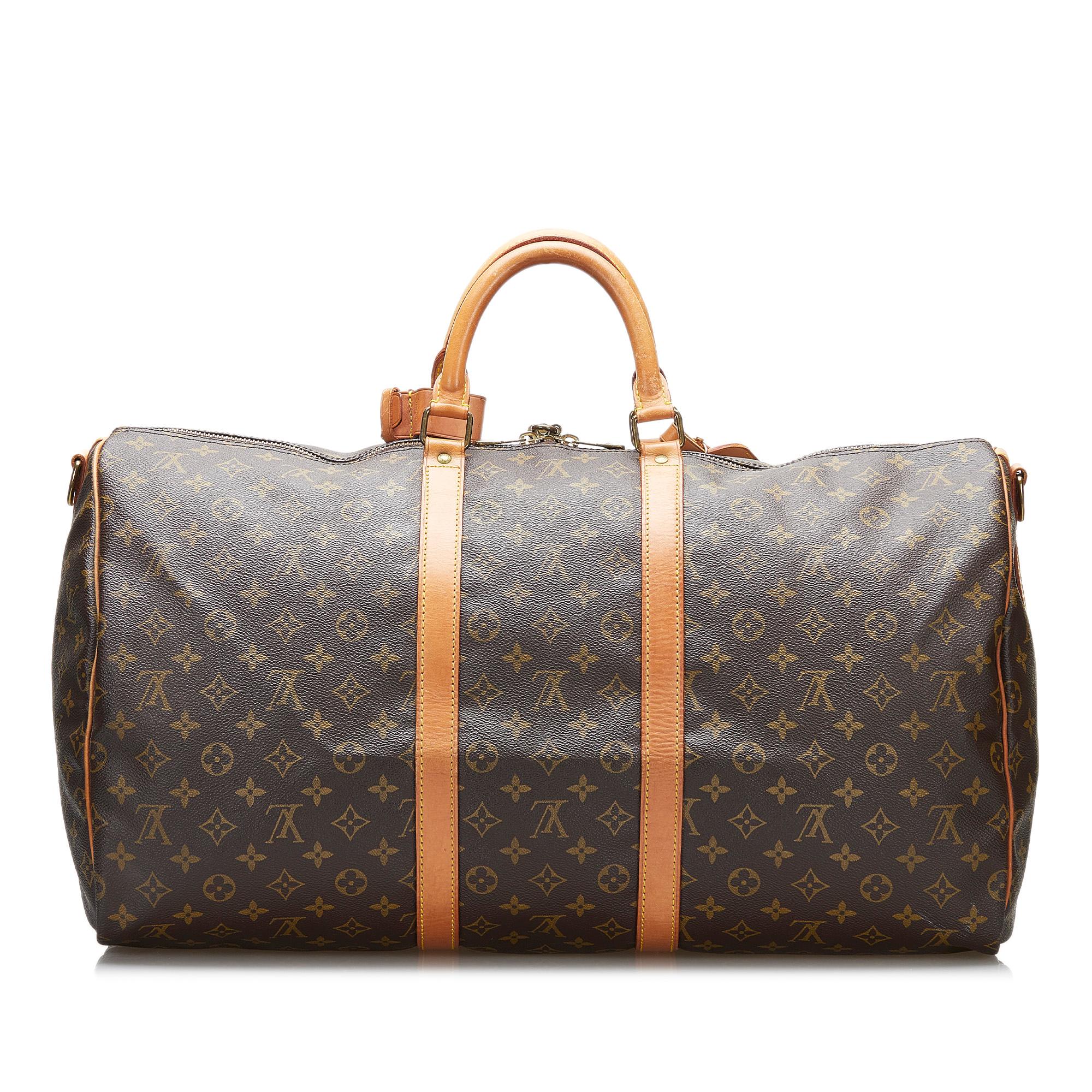 Louis Vuitton Monogram Keepall Bandouliere 55 (SHG-pbkvwr)