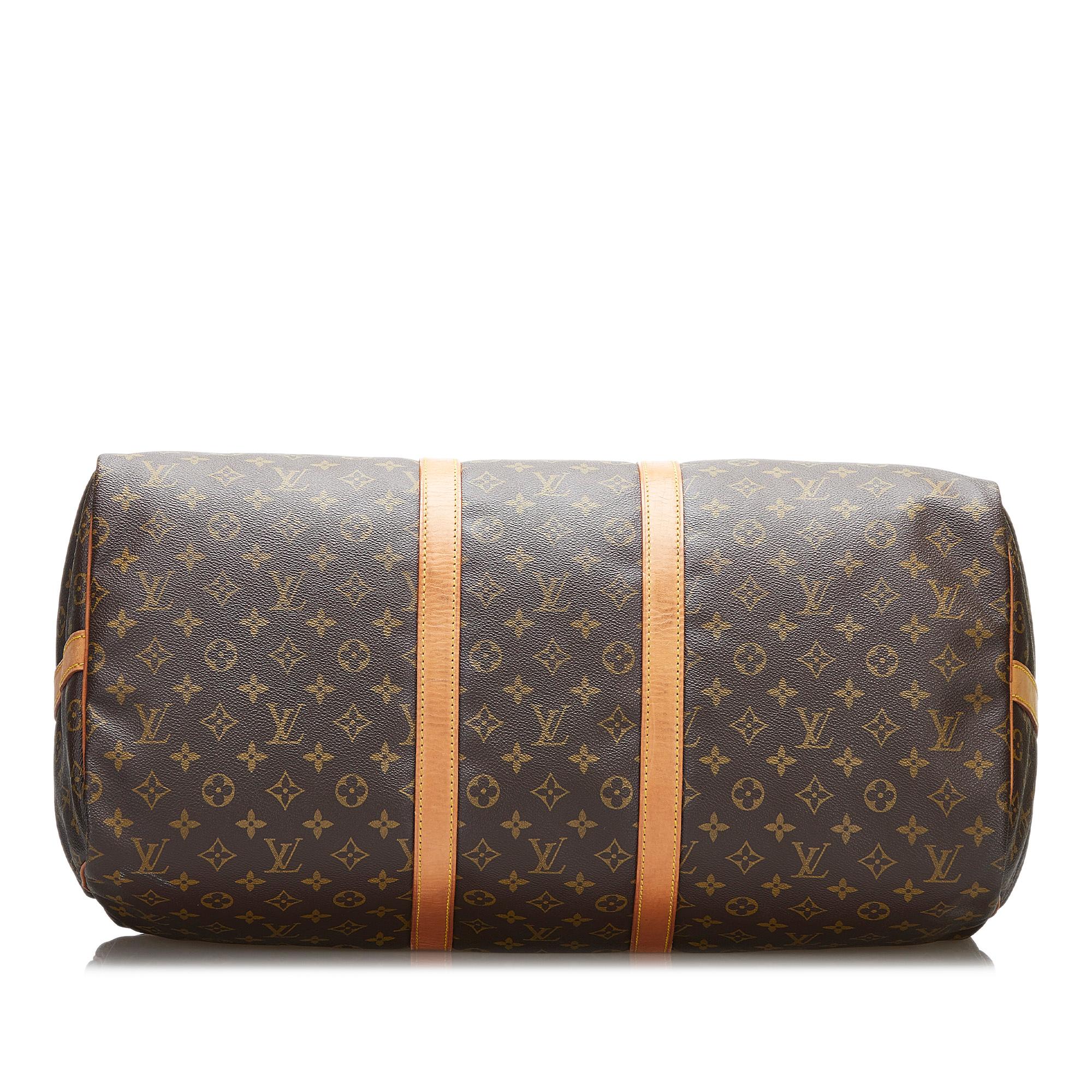 Louis Vuitton Monogram Keepall Bandouliere 55 (SHG-pbkvwr)
