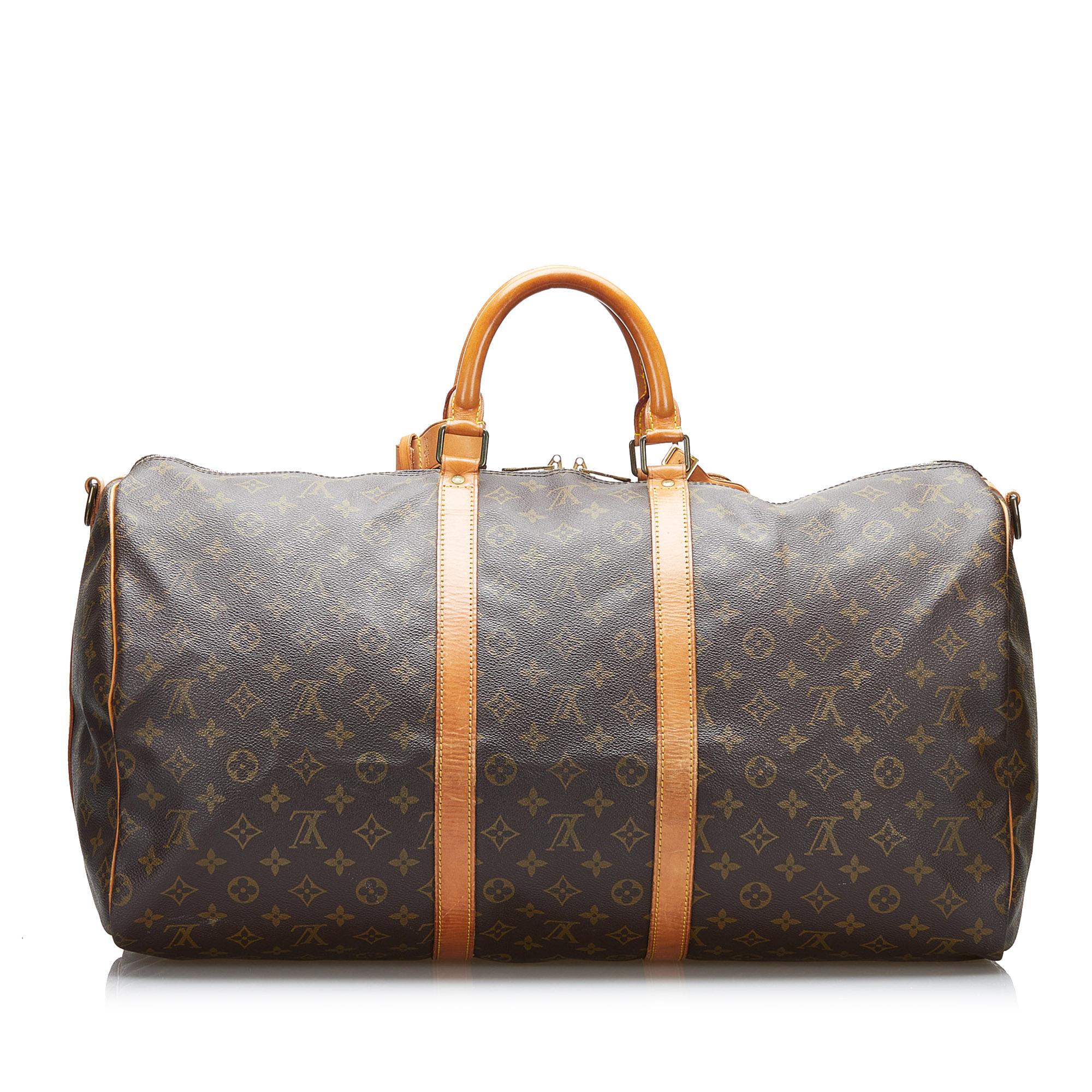 Louis Vuitton Monogram Keepall Bandouliere 55 (SHG-FGCSNI)