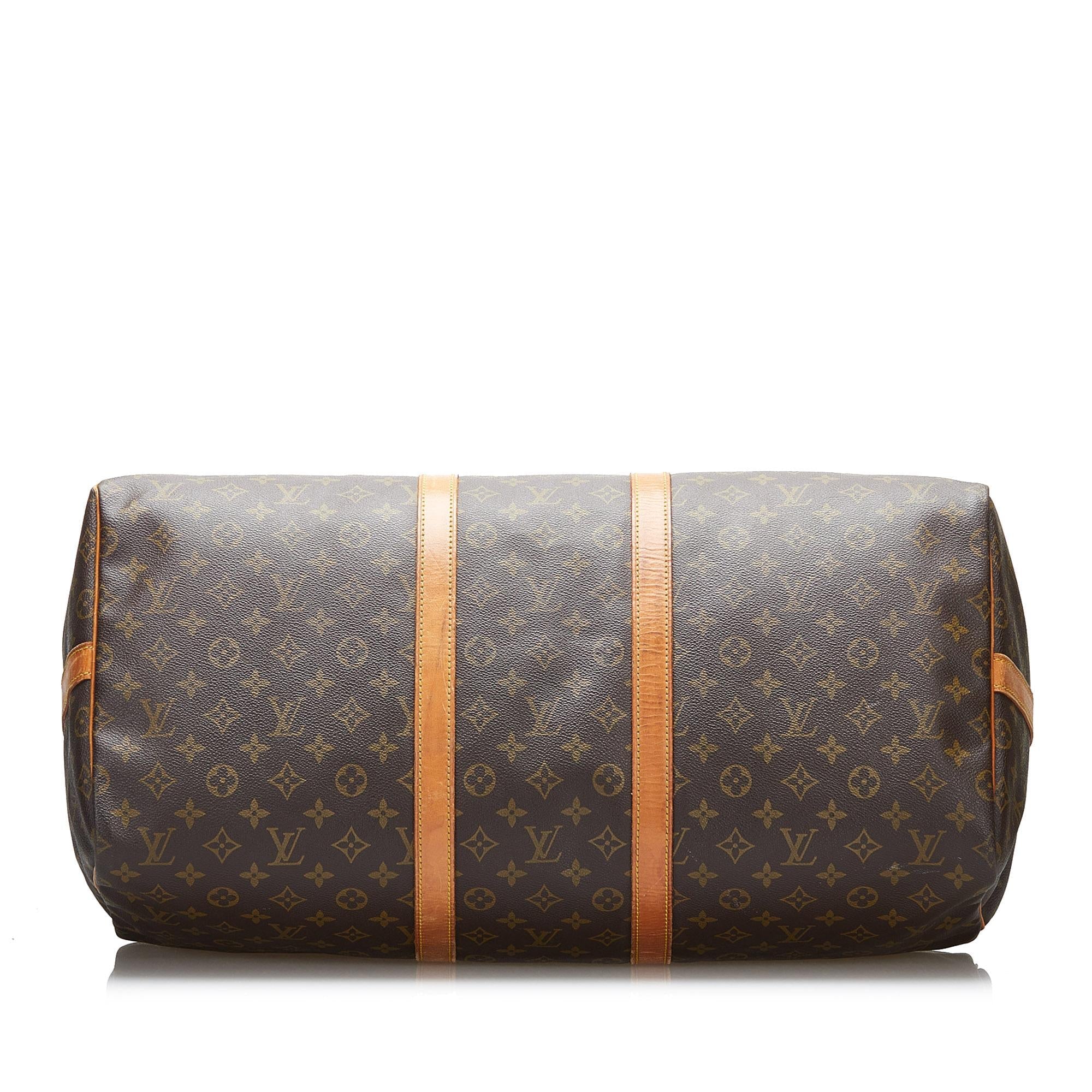 Louis Vuitton Monogram Keepall Bandouliere 55 (SHG-FGCSNI)