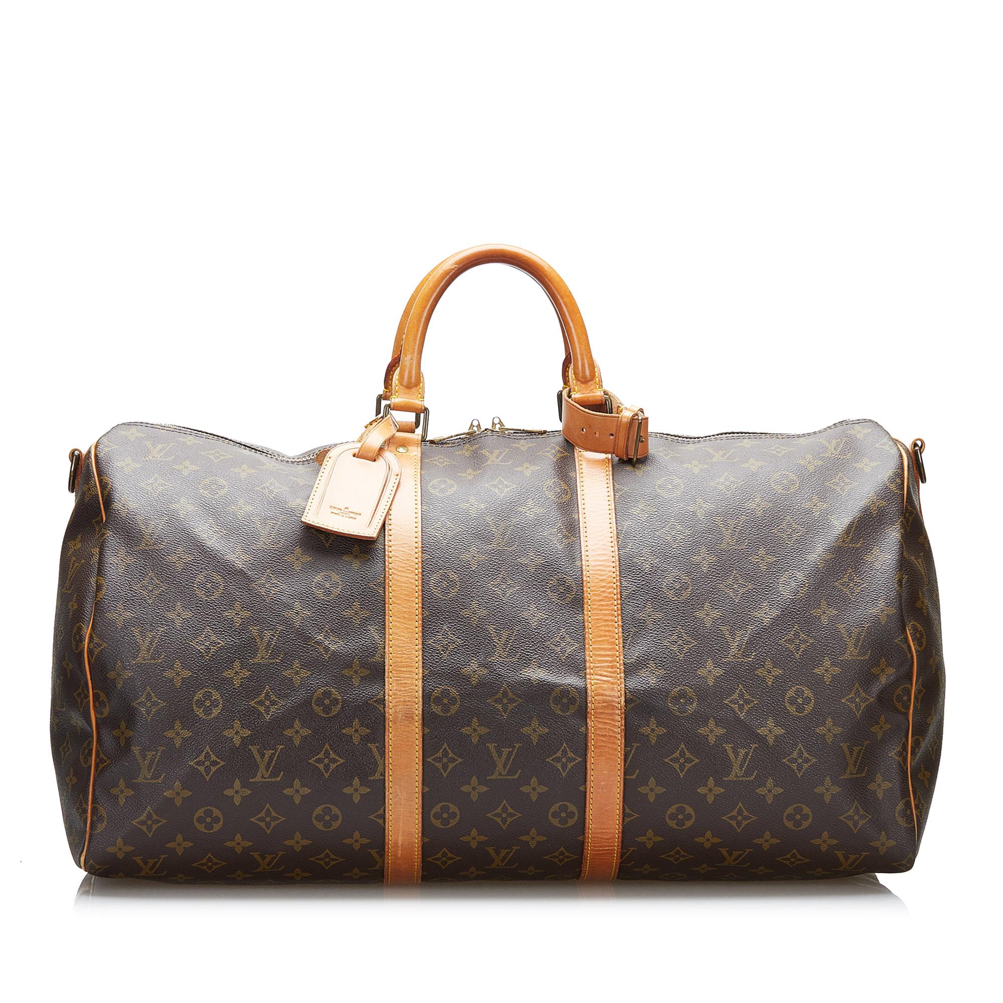 Louis Vuitton Monogram Keepall Bandouliere 55 (SHG-FGCSNI)
