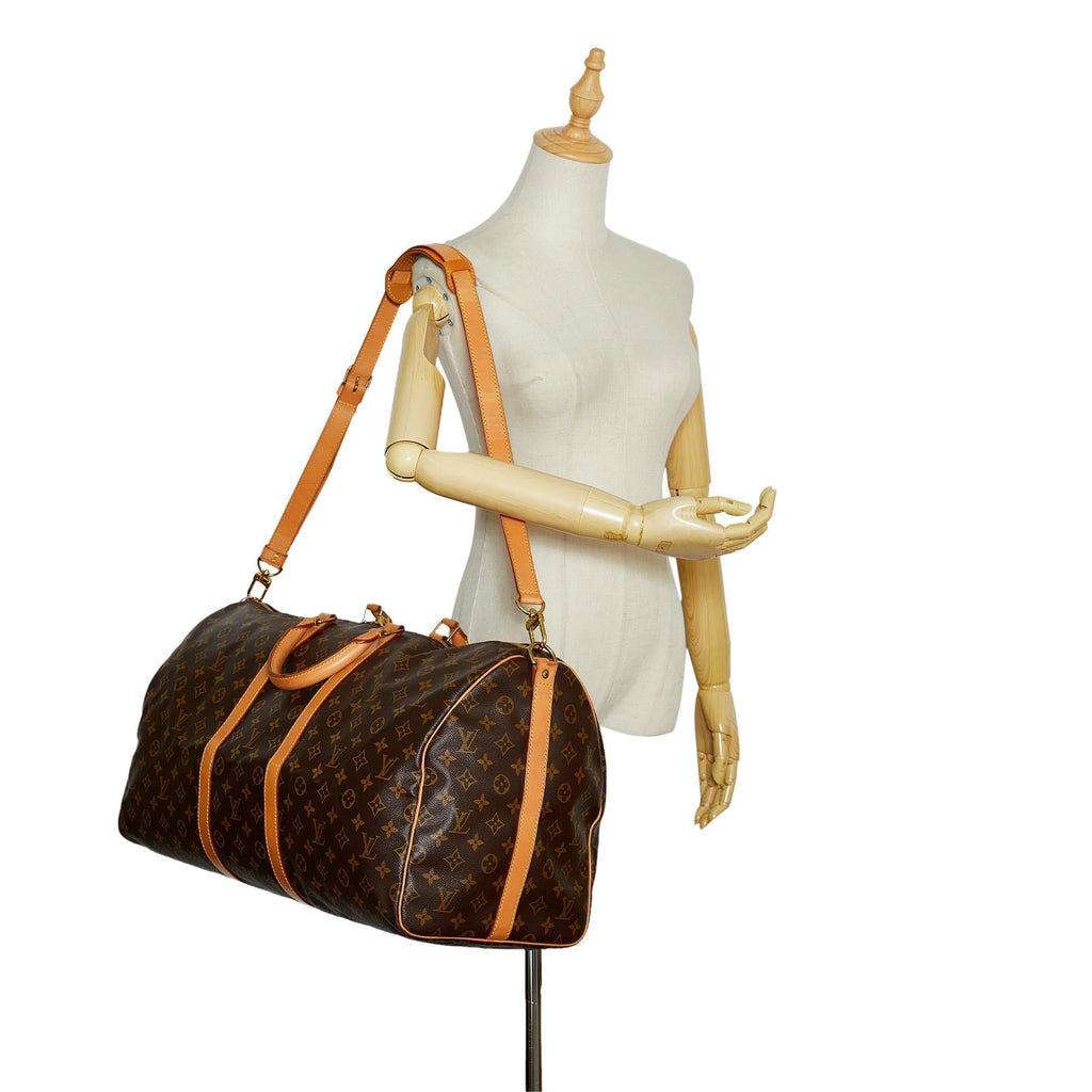 Louis Vuitton Monogram Keepall Bandouliere 55 (SHG-s8nfP1)