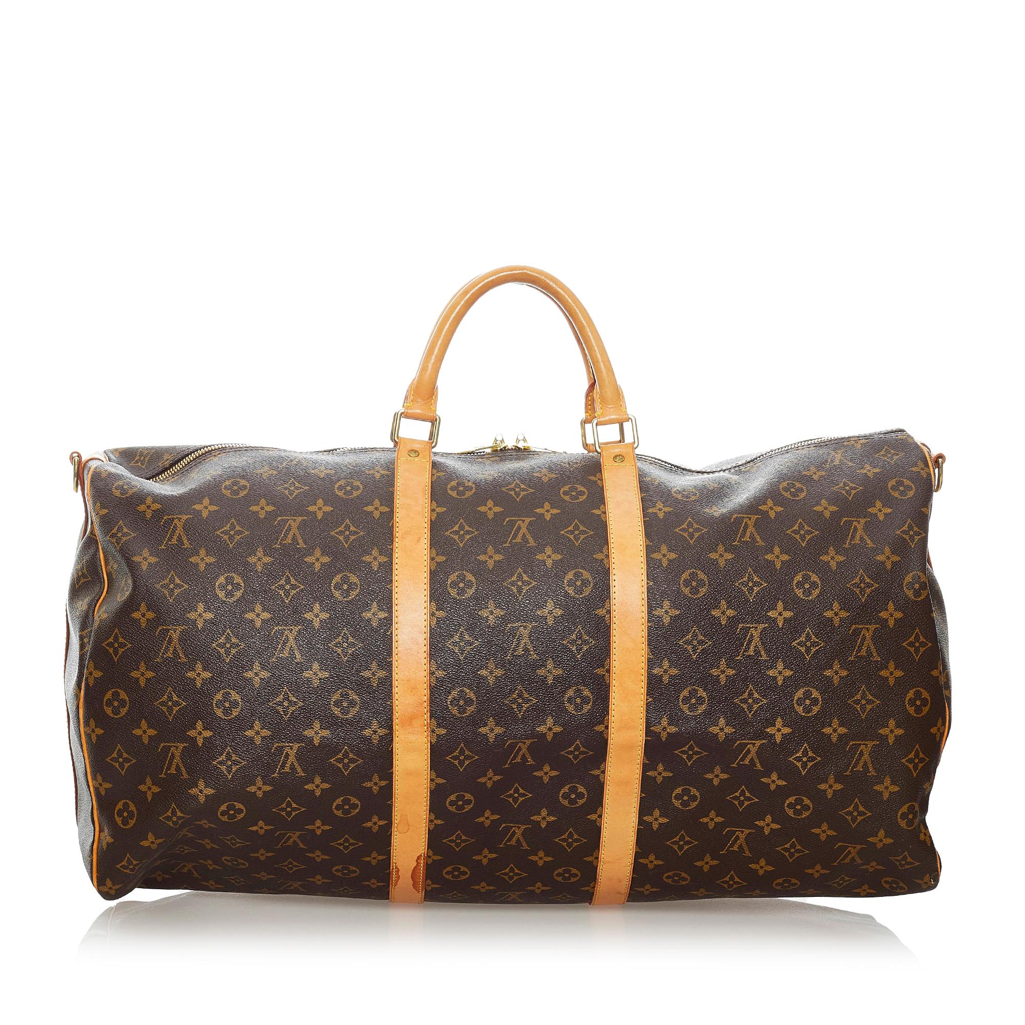 Louis Vuitton Monogram Keepall Bandouliere 60 (SHG-30493)