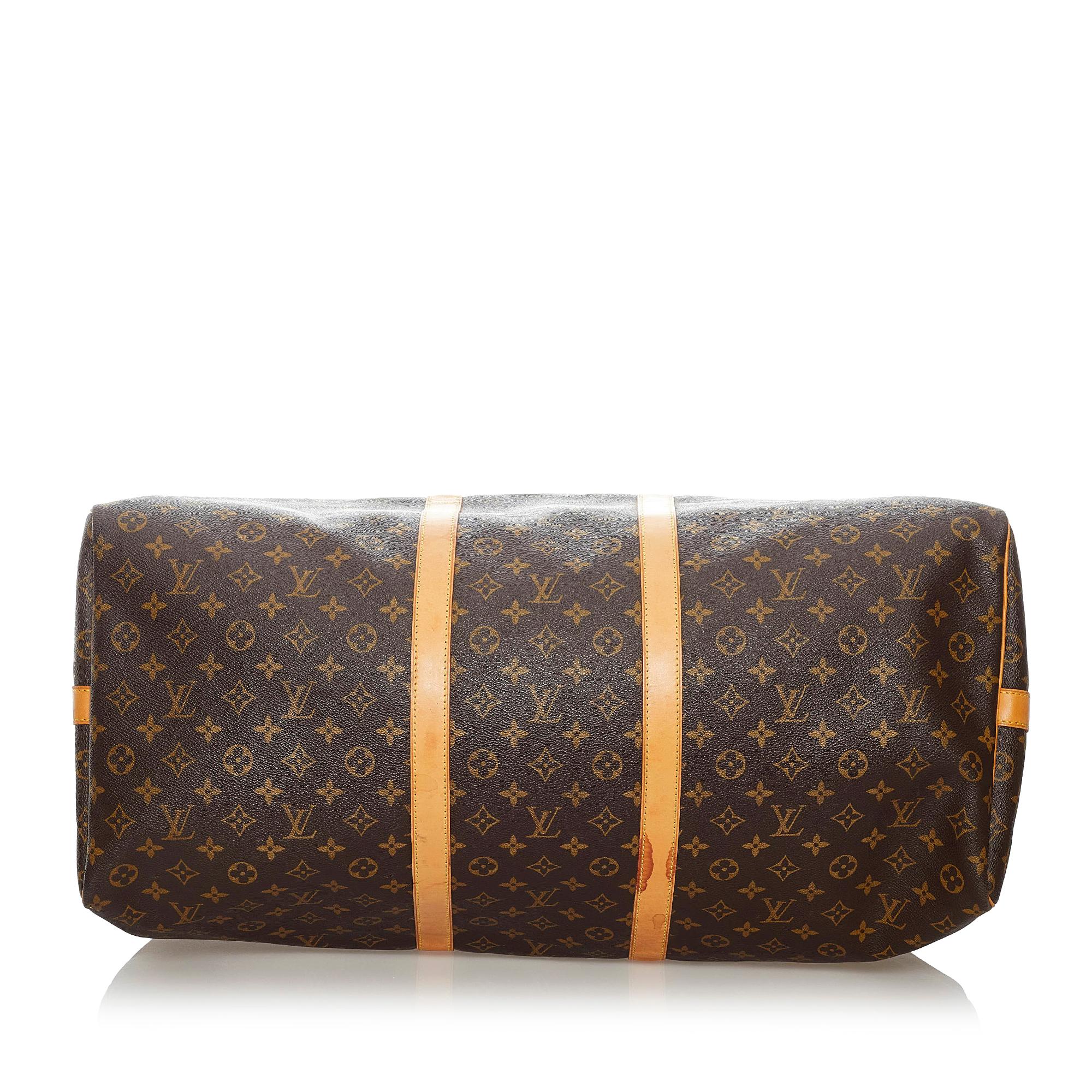 Louis Vuitton Monogram Keepall Bandouliere 60 (SHG-30493)