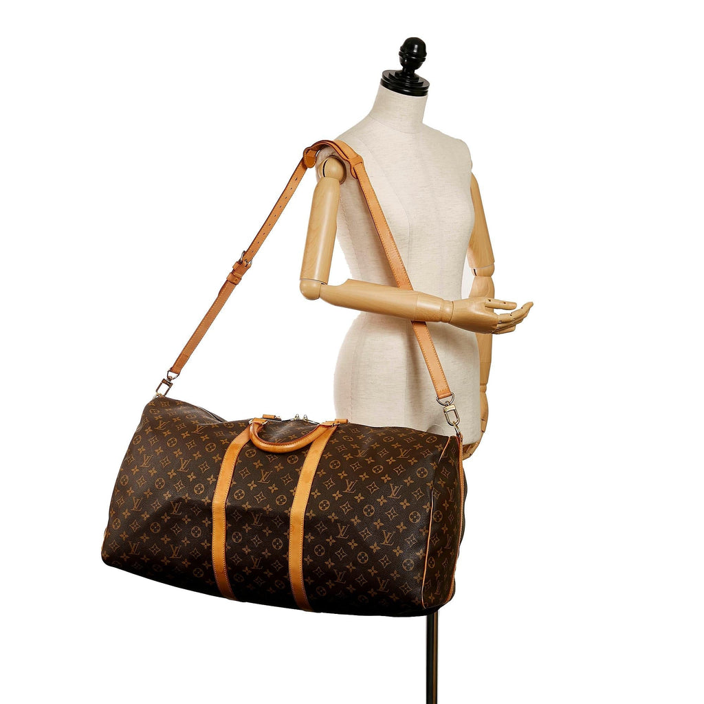 Louis Vuitton Monogram Keepall Bandouliere 60 (SHG-30493)