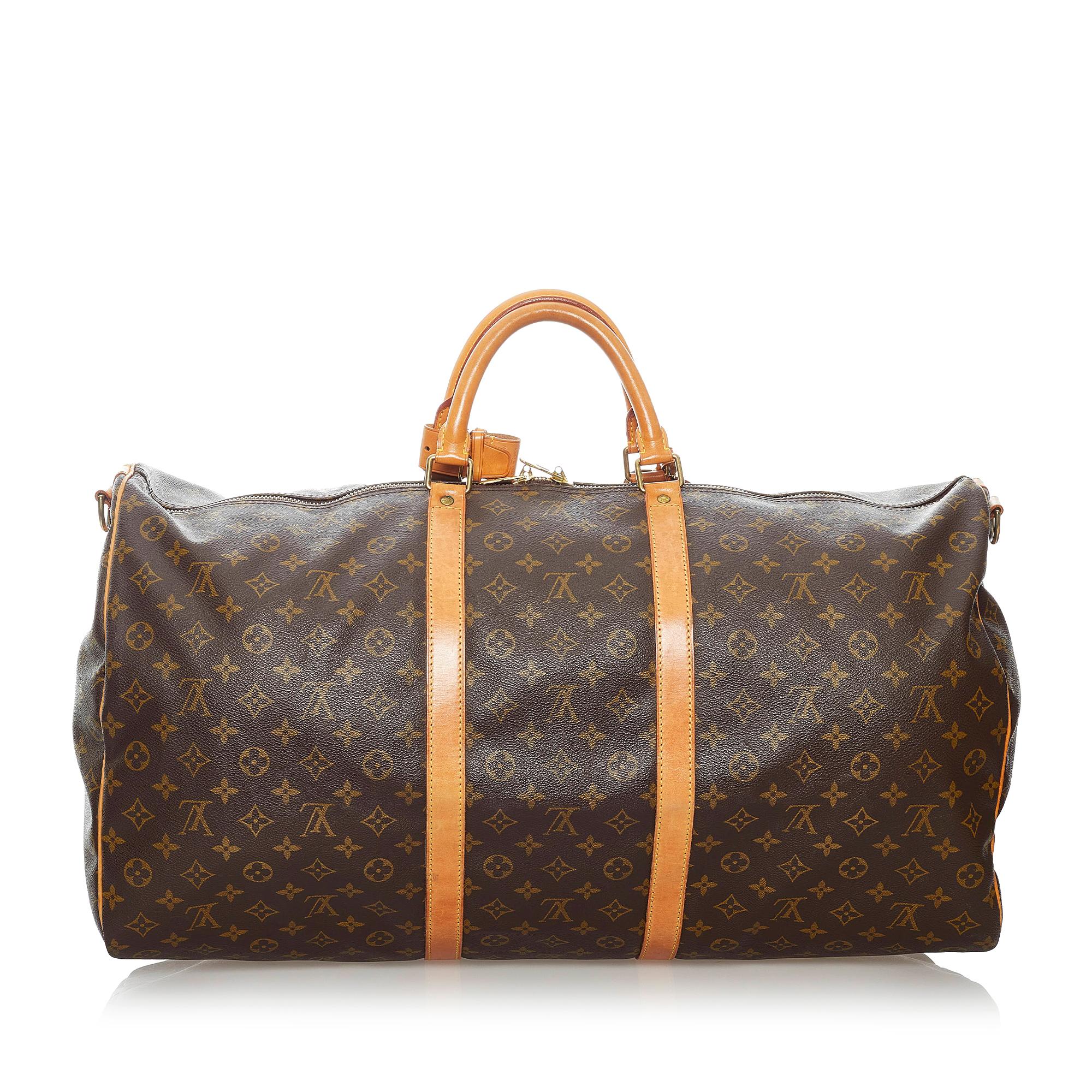 Louis Vuitton Monogram Keepall Bandouliere 60 (SHG-31176)