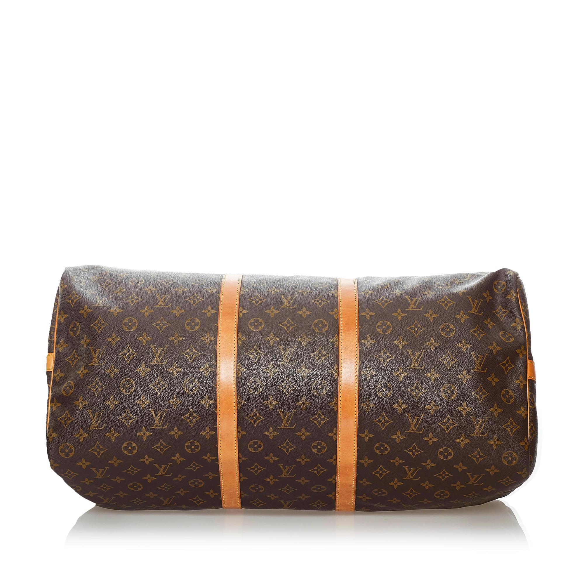Louis Vuitton Monogram Keepall Bandouliere 60 (SHG-31176)