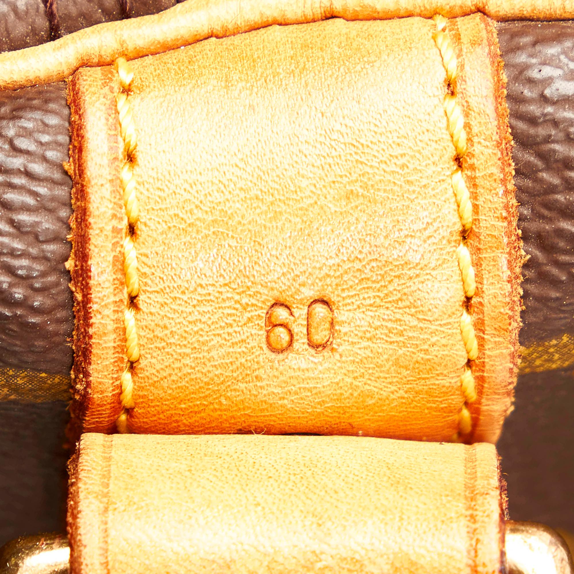 Louis Vuitton Monogram Keepall Bandouliere 60 (SHG-31176)