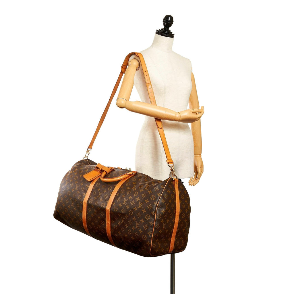 Louis Vuitton Monogram Keepall Bandouliere 60 (SHG-31176)