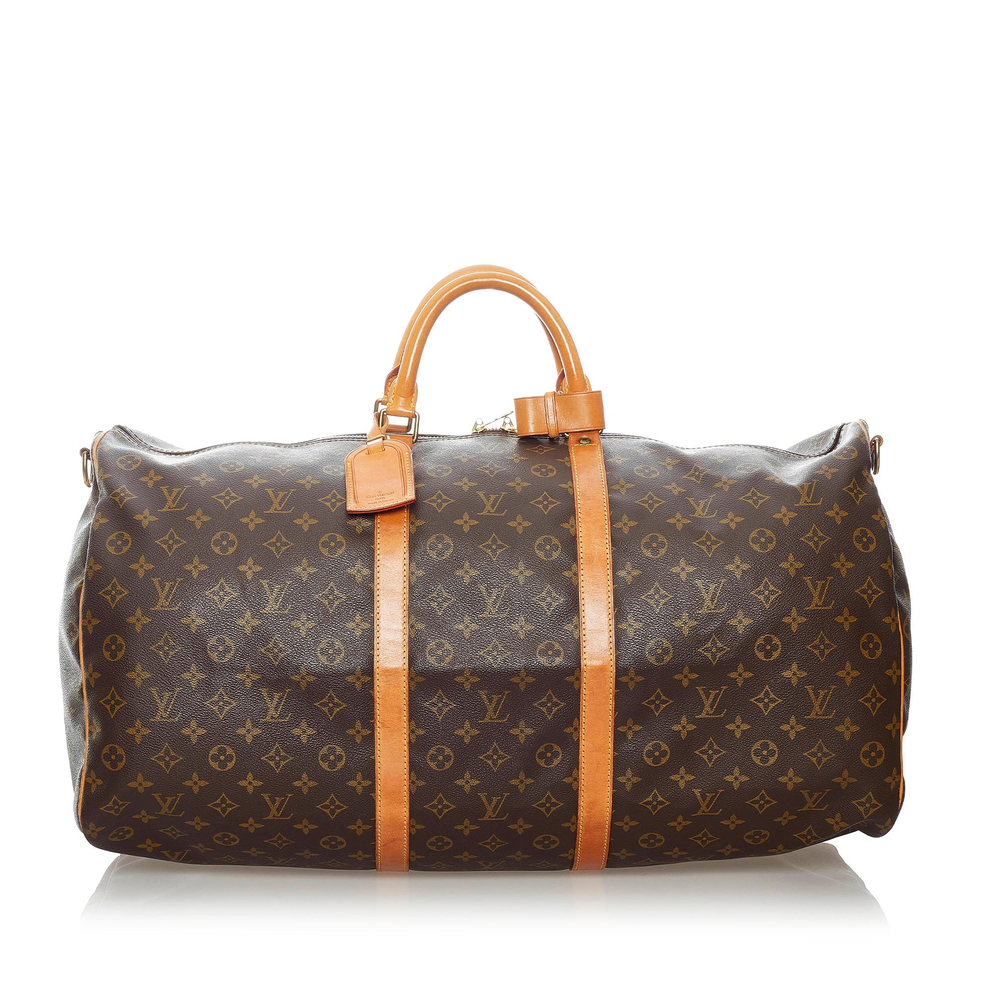 Louis Vuitton Monogram Keepall Bandouliere 60 (SHG-31176)