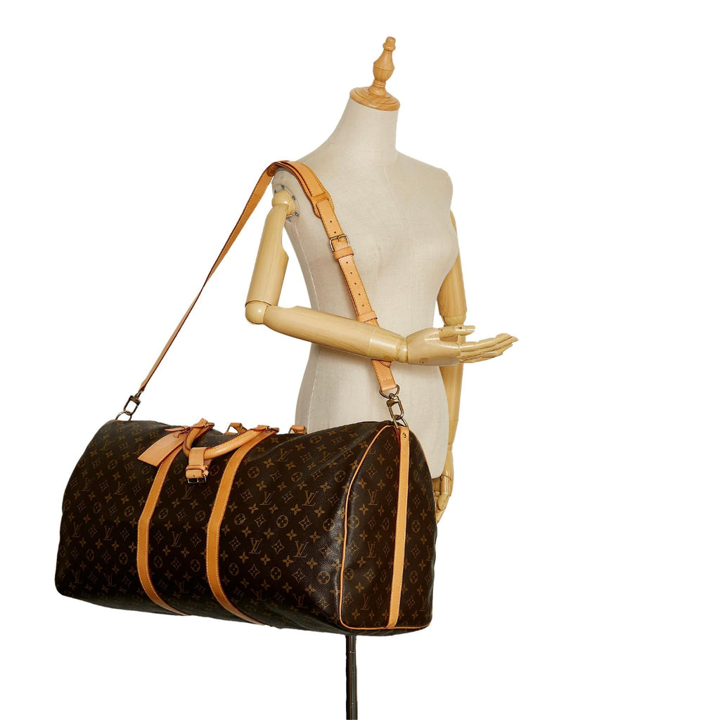 Louis Vuitton Monogram Keepall Bandouliere 60 (SHG-36245)