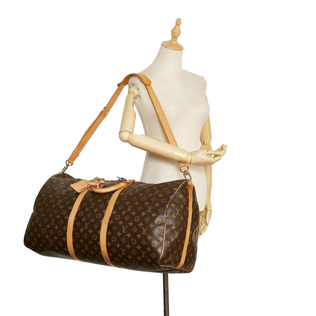Louis Vuitton Monogram Keepall Bandouliere 60 (SHG-POGxF8)