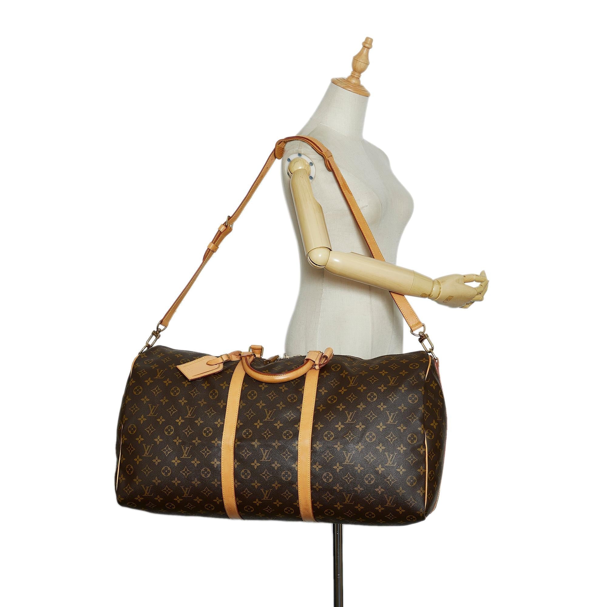 Louis Vuitton Monogram Keepall Bandouliere 60 (SHG-2og95T)