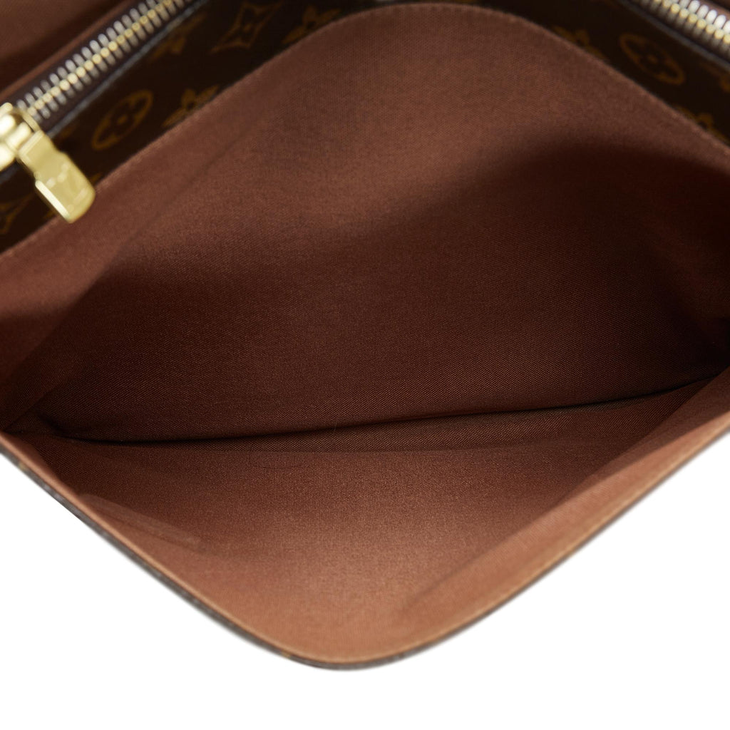 Louis Vuitton Monogram Macassar Bass MM (SHG-PAlLrk)