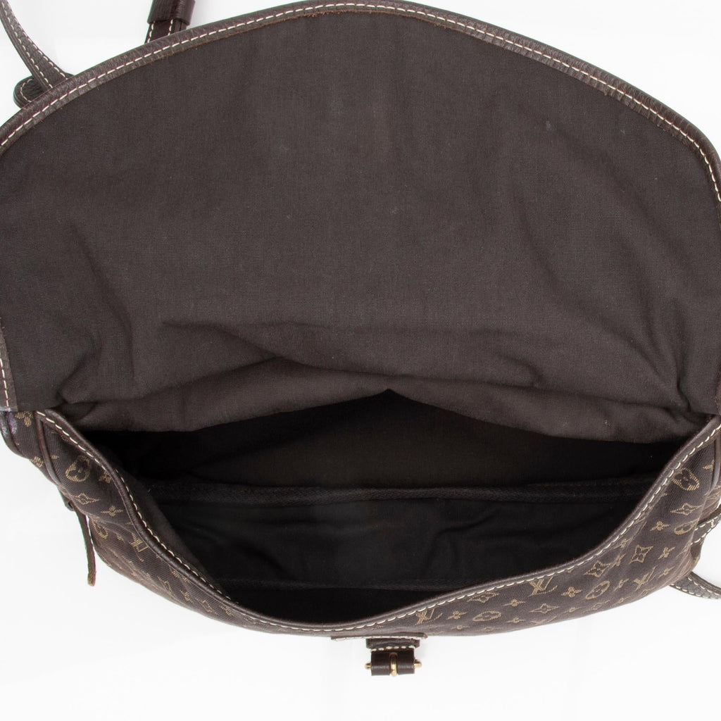 Louis Vuitton Monogram Mini Lin Saumur 30 Messenger Bag (SHF-S99Fys)