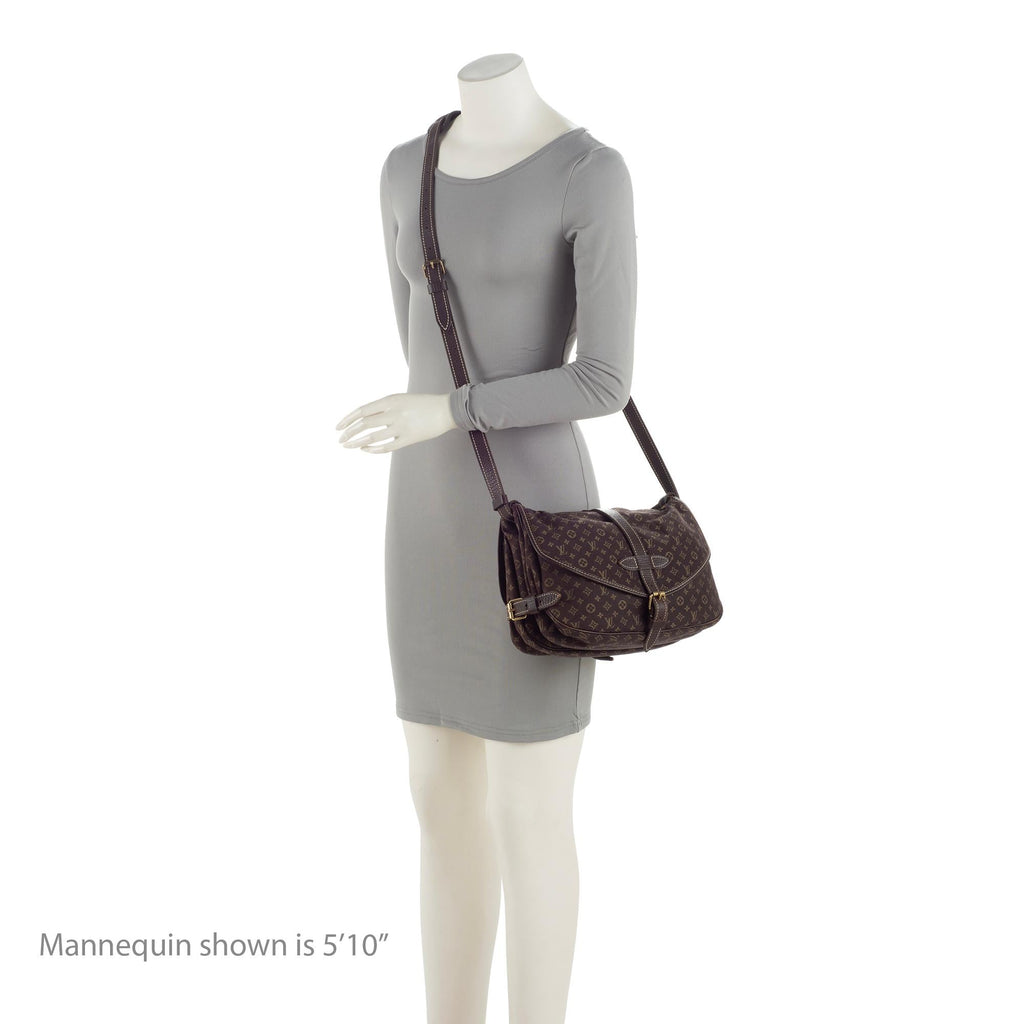 Louis Vuitton Monogram Mini Lin Saumur 30 Messenger Bag (SHF-S99Fys)