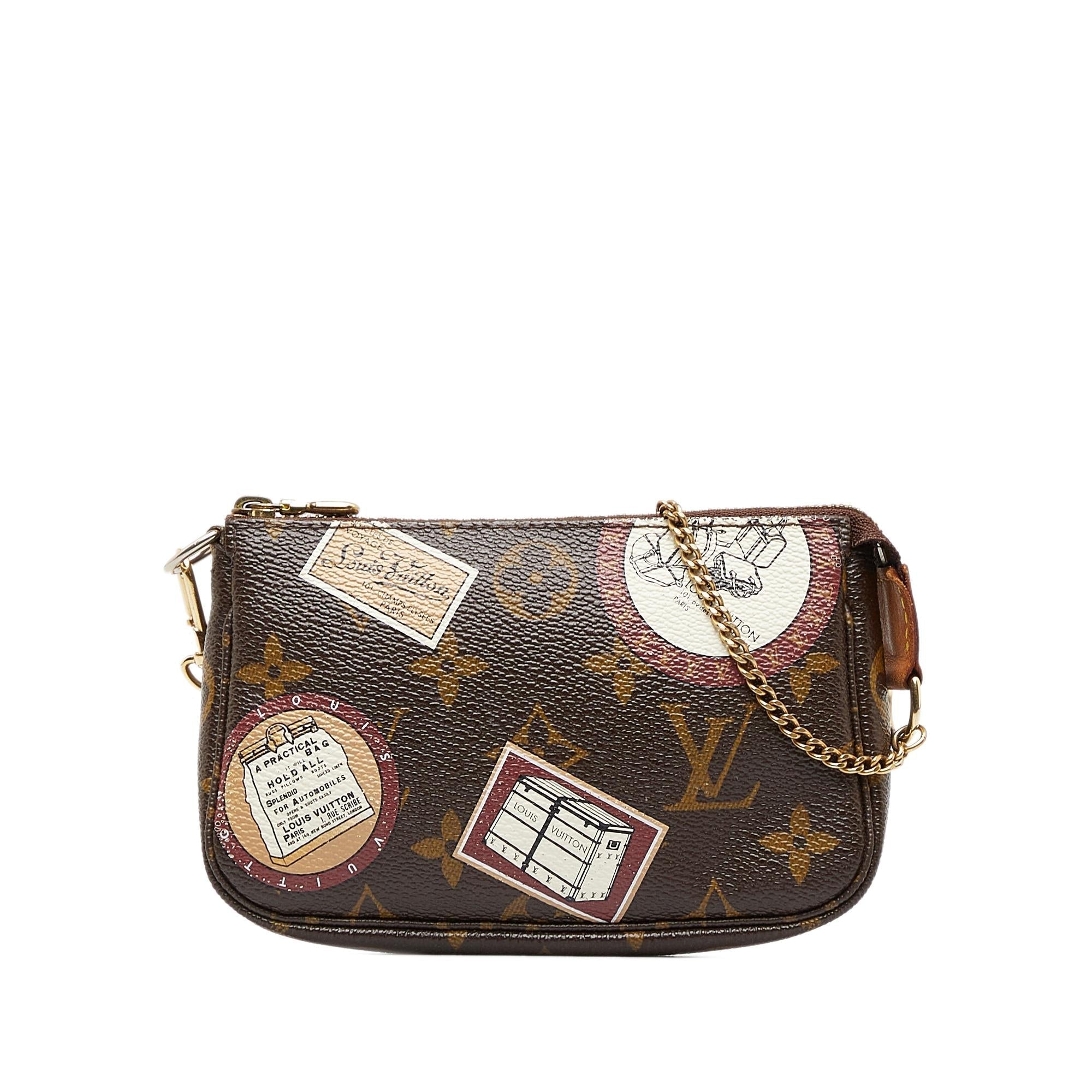 Louis Vuitton Monogram Patch Mini Pochette Accessoires (SHG-kogX1s)