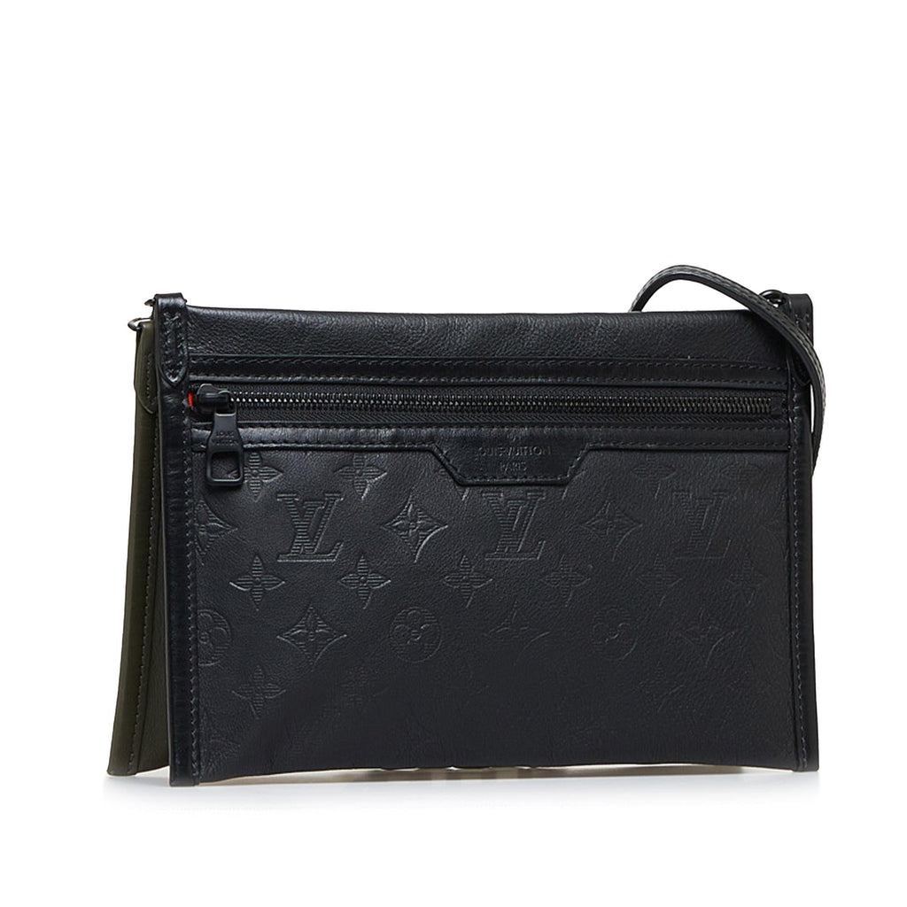 Louis Vuitton Monogram Shadow Double Flat Messenger (SHG-oAMTHv)
