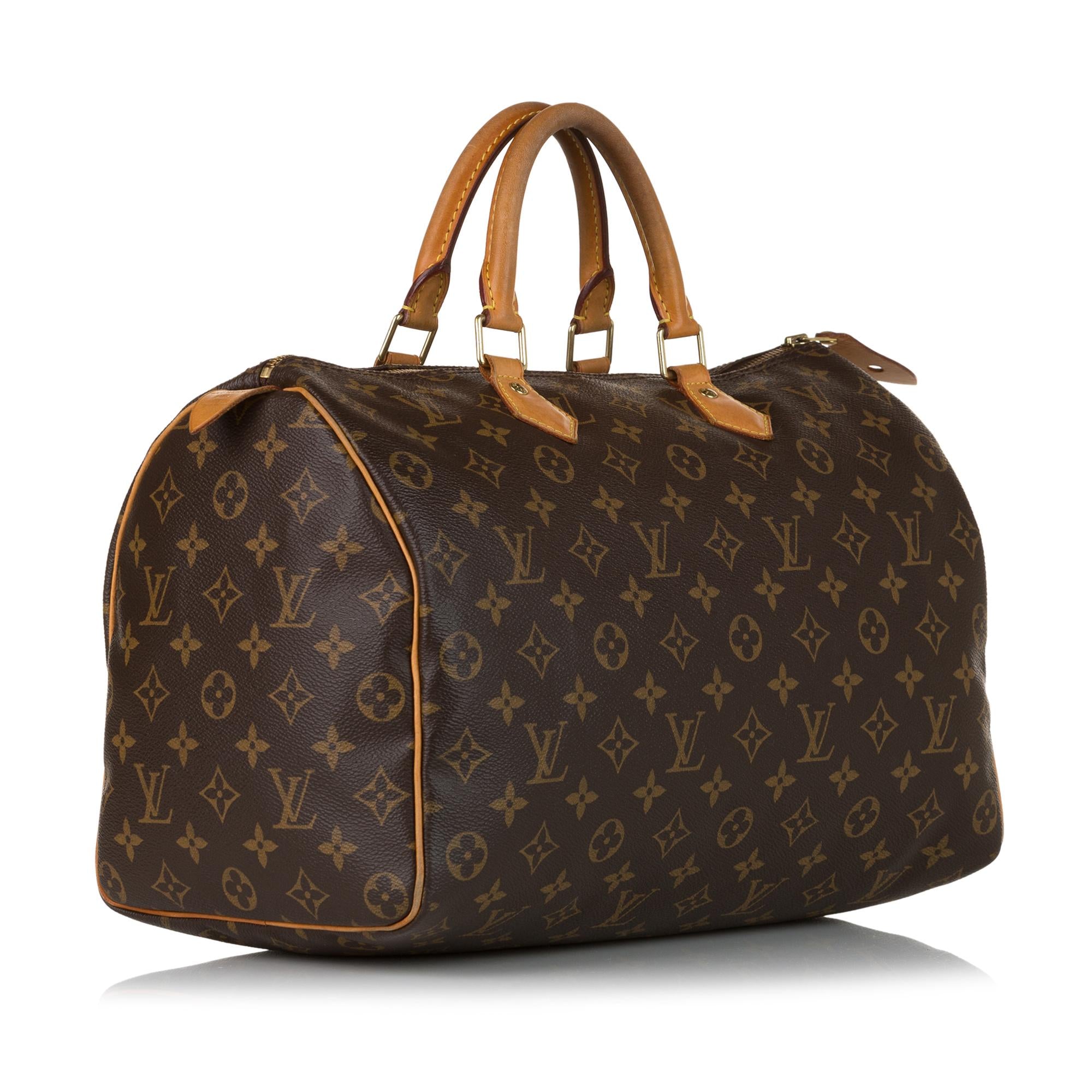 Louis Vuitton Monogram Speedy 35 (SHG-34437)