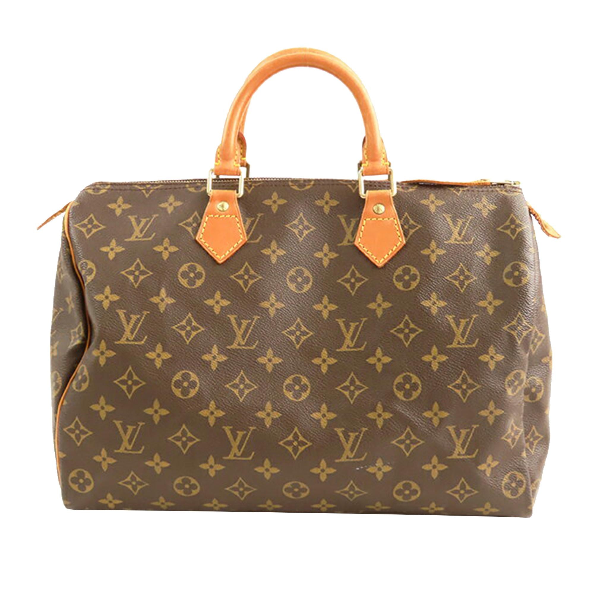 Louis Vuitton Monogram Speedy 35 (SHG-35408)