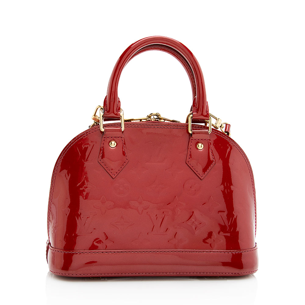 Louis Vuitton Monogram Vernis Alma BB Satchel (SHF-20450)