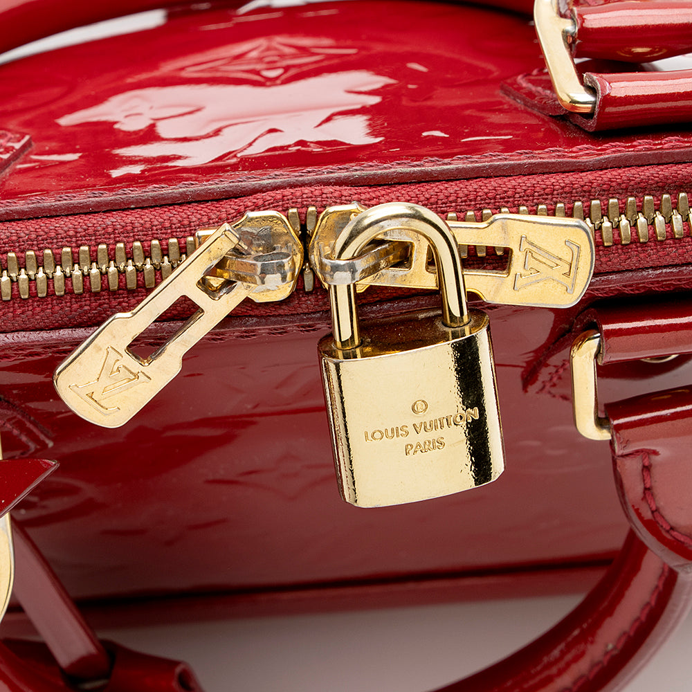 Louis Vuitton Monogram Vernis Alma BB Satchel (SHF-20450)