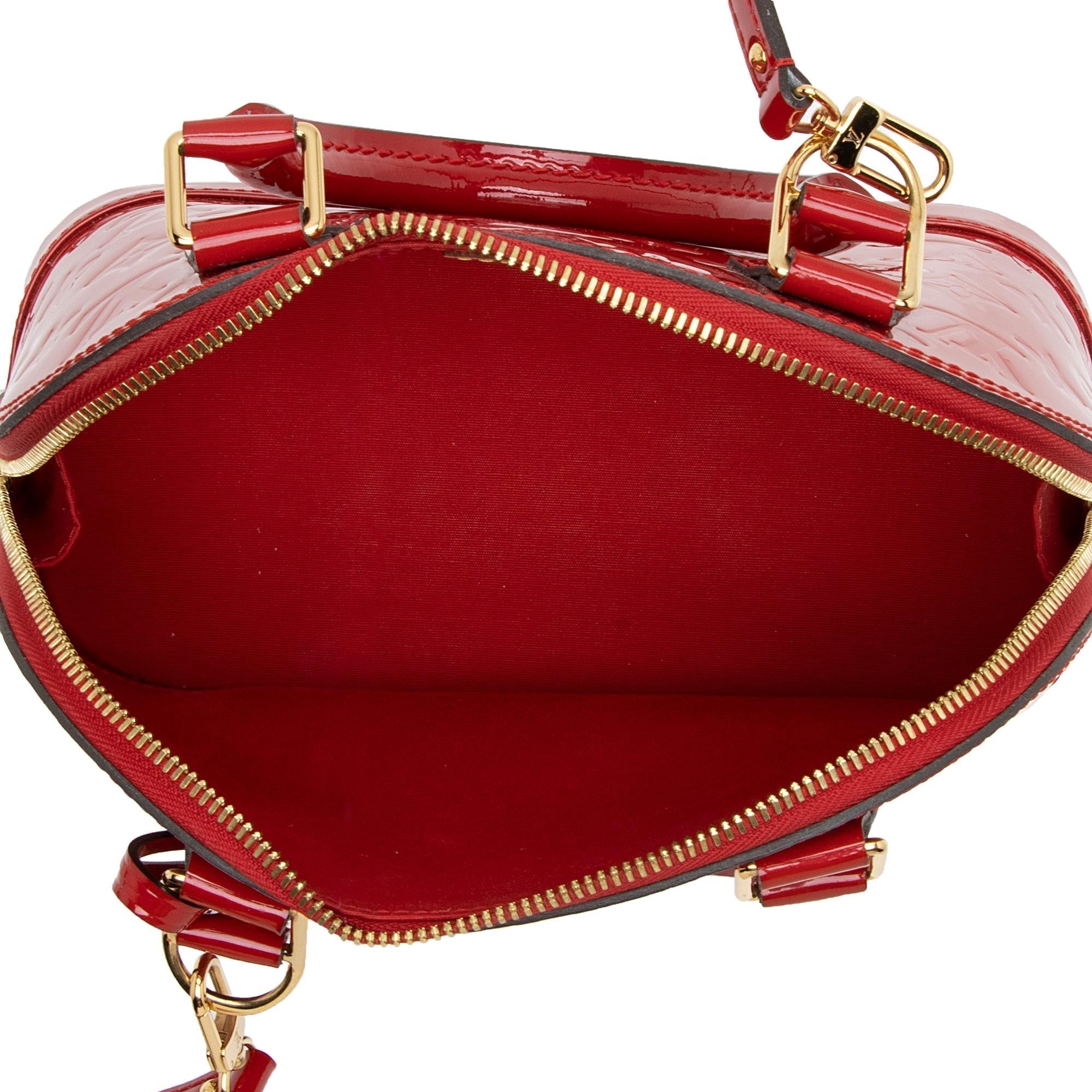 Louis Vuitton Monogram Vernis Alma BB Satchel (SHF-3tRcMZ)