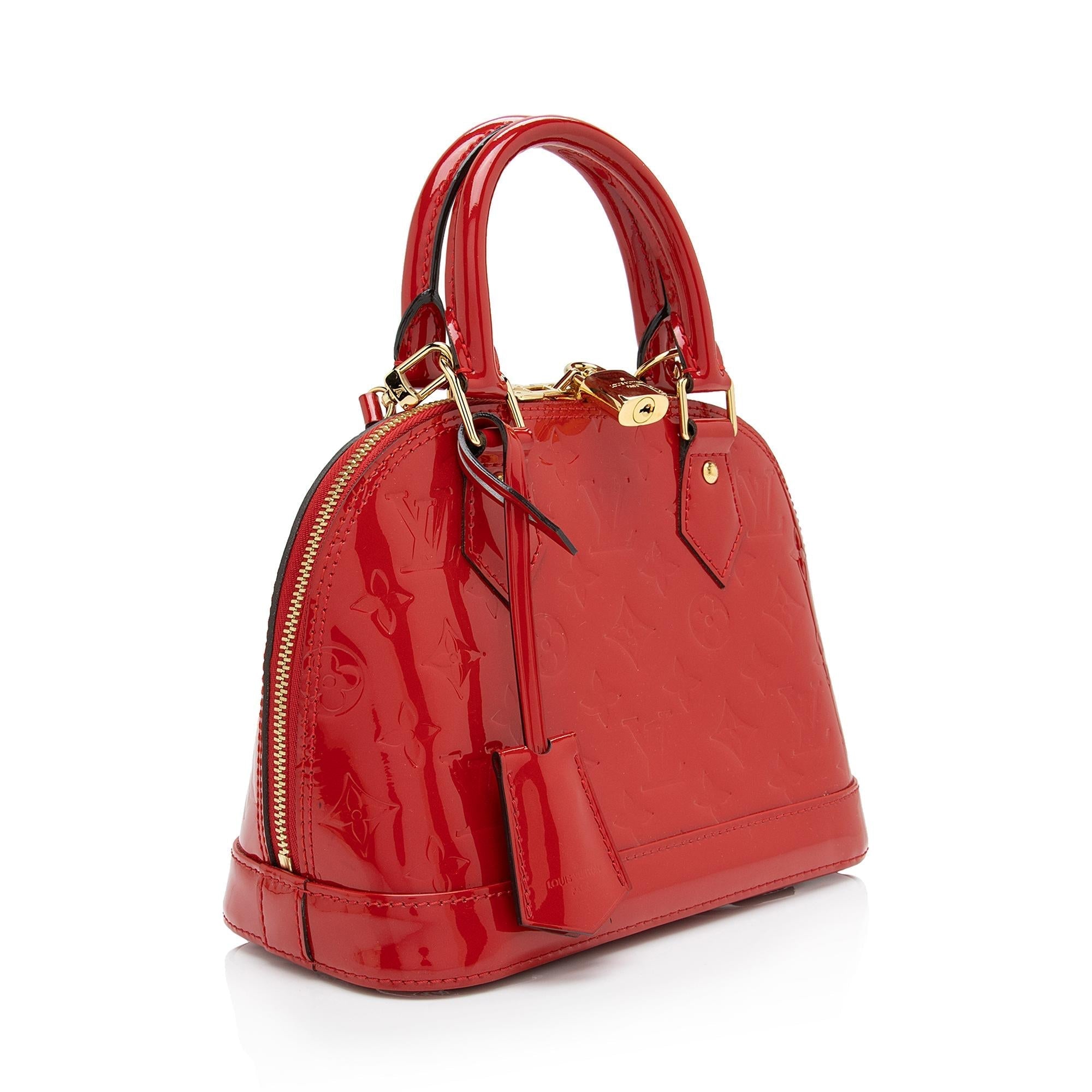 Louis Vuitton Monogram Vernis Alma BB Satchel (SHF-3tRcMZ)
