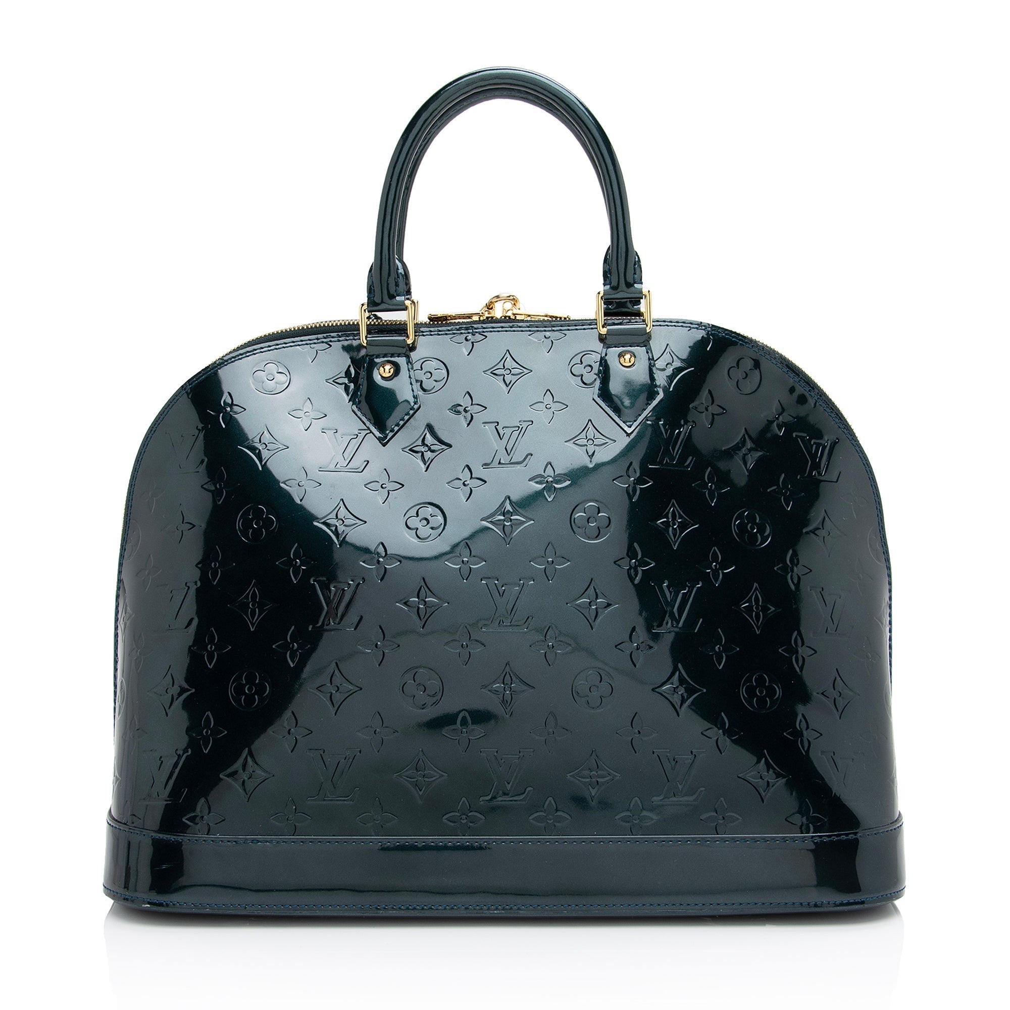 Louis Vuitton Monogram Vernis Alma GM Satchel (SHF-n4uWmK)