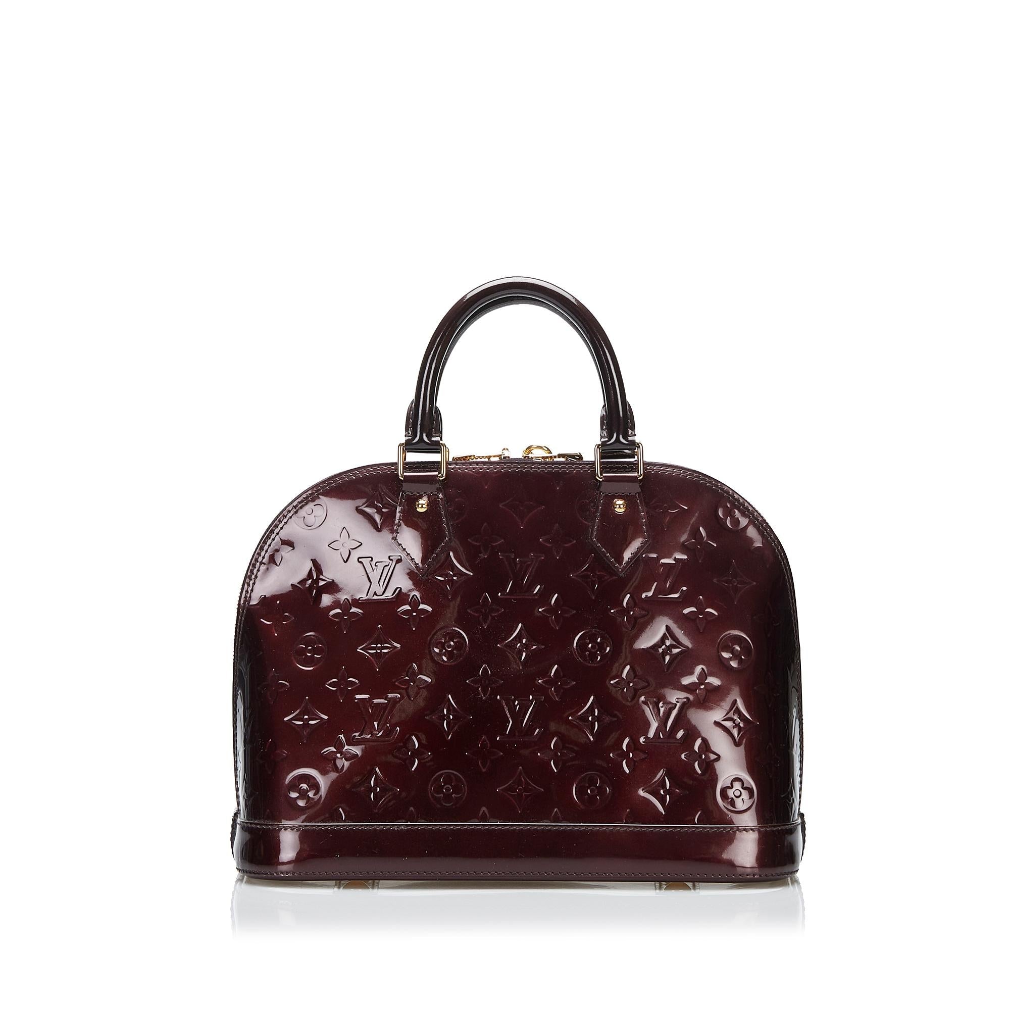 Louis Vuitton Monogram Vernis Alma PM (SHG-zIoAjG)