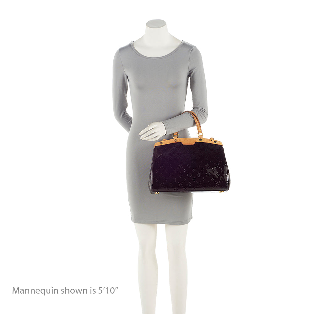 Louis Vuitton Monogram Vernis Brea MM Satchel (SHF-21484)