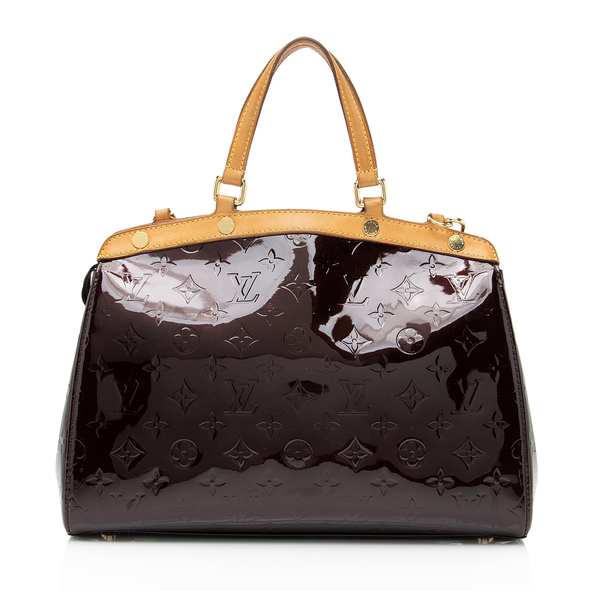 Louis Vuitton Monogram Vernis Brea MM Satchel (SHF-23289)