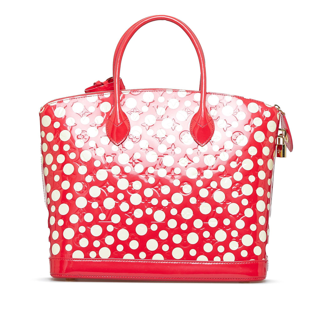 Louis Vuitton Monogram Vernis Kusama Infinity Dots Lockit MM (SHG-fa2biQ)