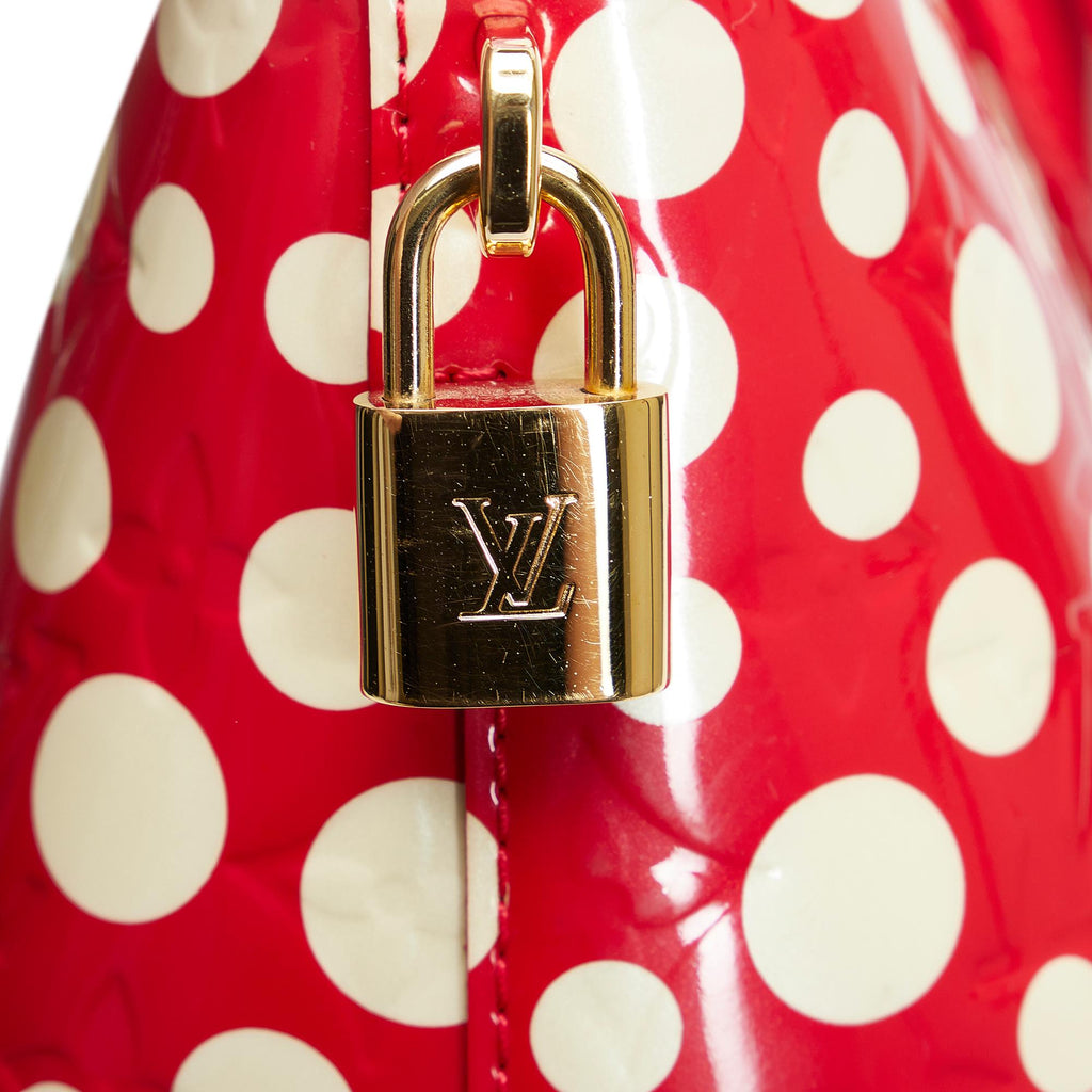 Louis Vuitton Monogram Vernis Kusama Infinity Dots Lockit MM (SHG-fa2biQ)