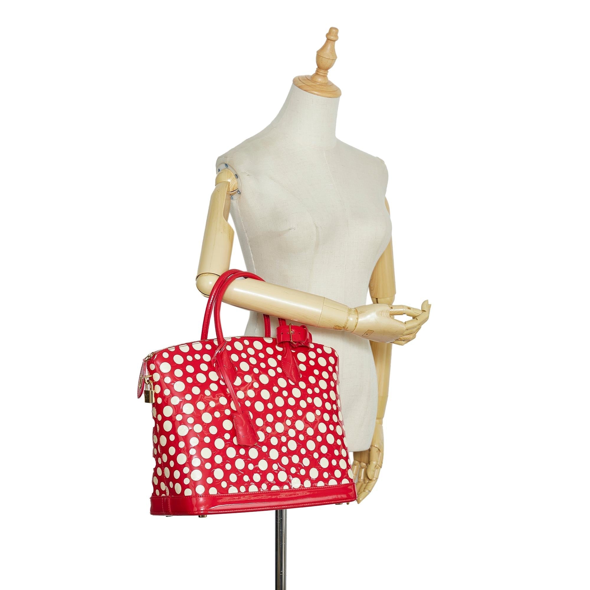 Louis Vuitton Monogram Vernis Kusama Infinity Dots Lockit MM (SHG-fa2biQ)