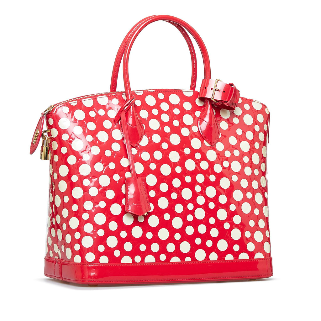 Louis Vuitton Monogram Vernis Kusama Infinity Dots Lockit MM (SHG-fa2biQ)
