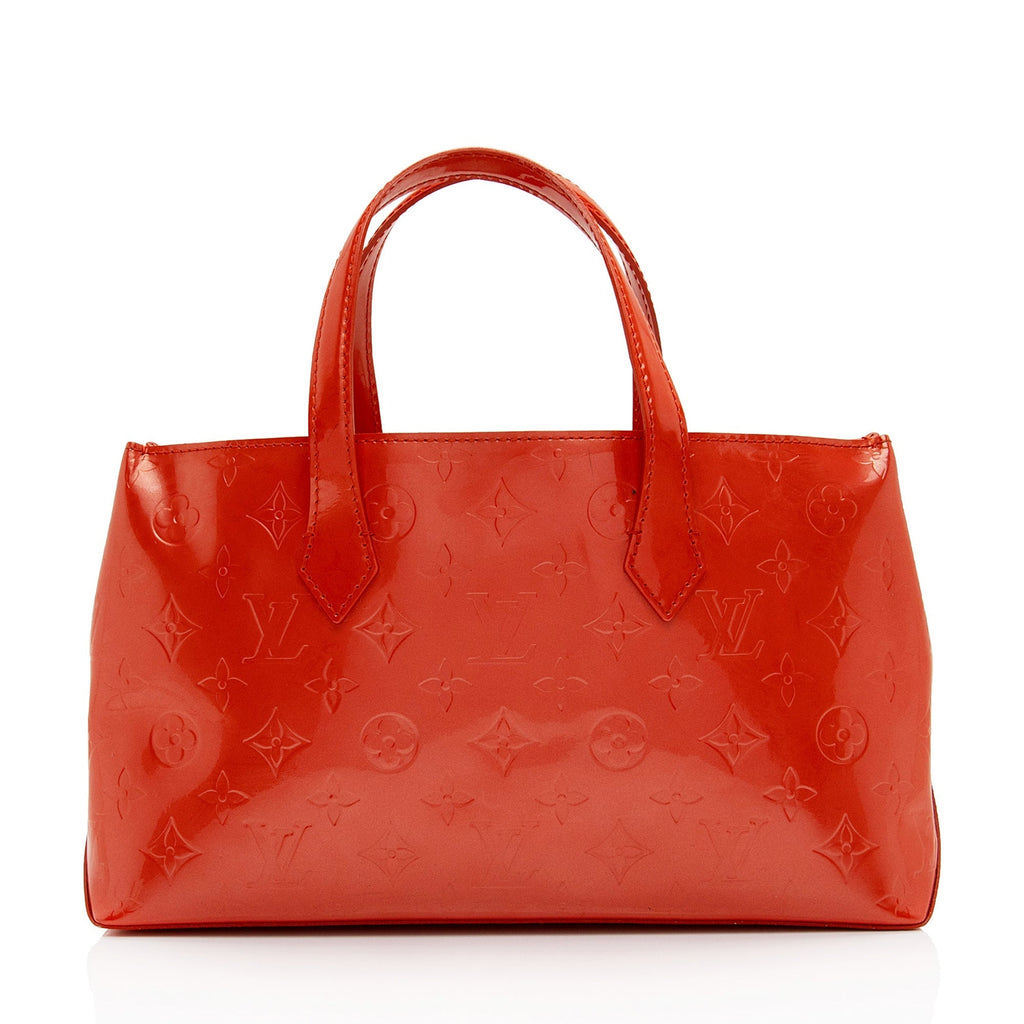 Louis Vuitton Monogram Vernis Wilshire PM Satchel (SHF-7MJQTZ)