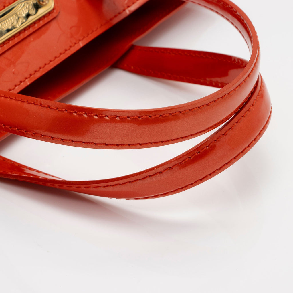 Louis Vuitton Monogram Vernis Wilshire PM Satchel (SHF-7MJQTZ)
