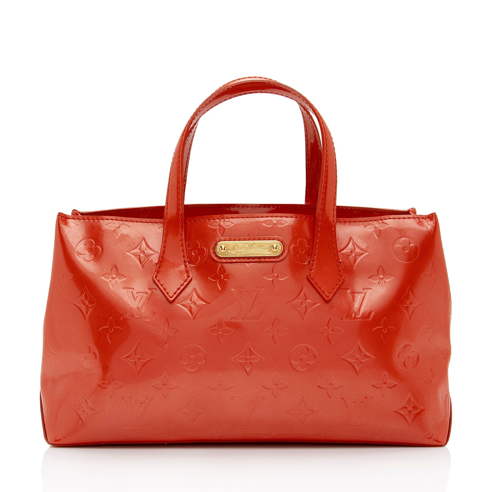 Louis Vuitton Monogram Vernis Wilshire PM Satchel (SHF-7MJQTZ)